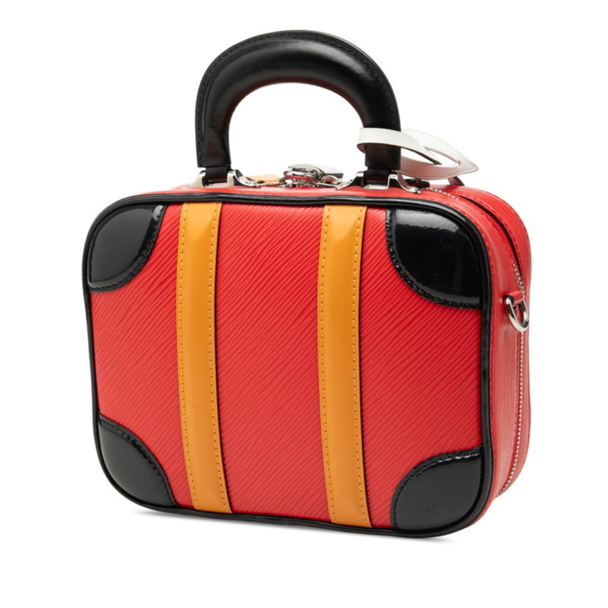 Louis Vuitton Epi Black Red Color Rouge Patent Leather Leather Handbag Shoulder Bag (Pre-Owned)