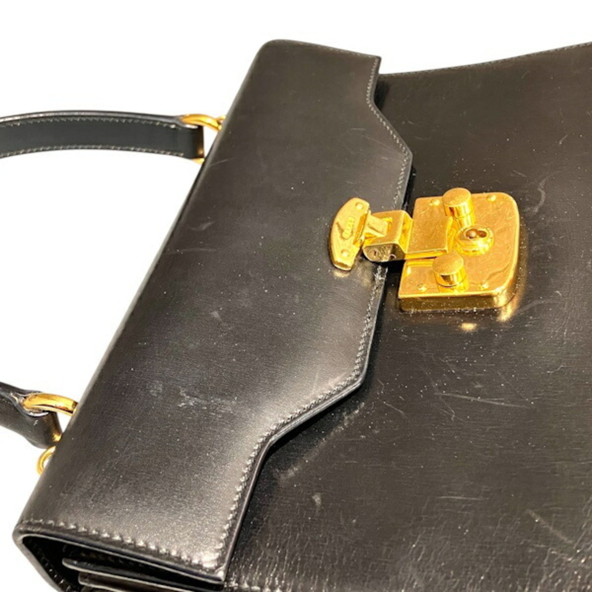 Gucci Black Leather Handbag (Pre-Owned)