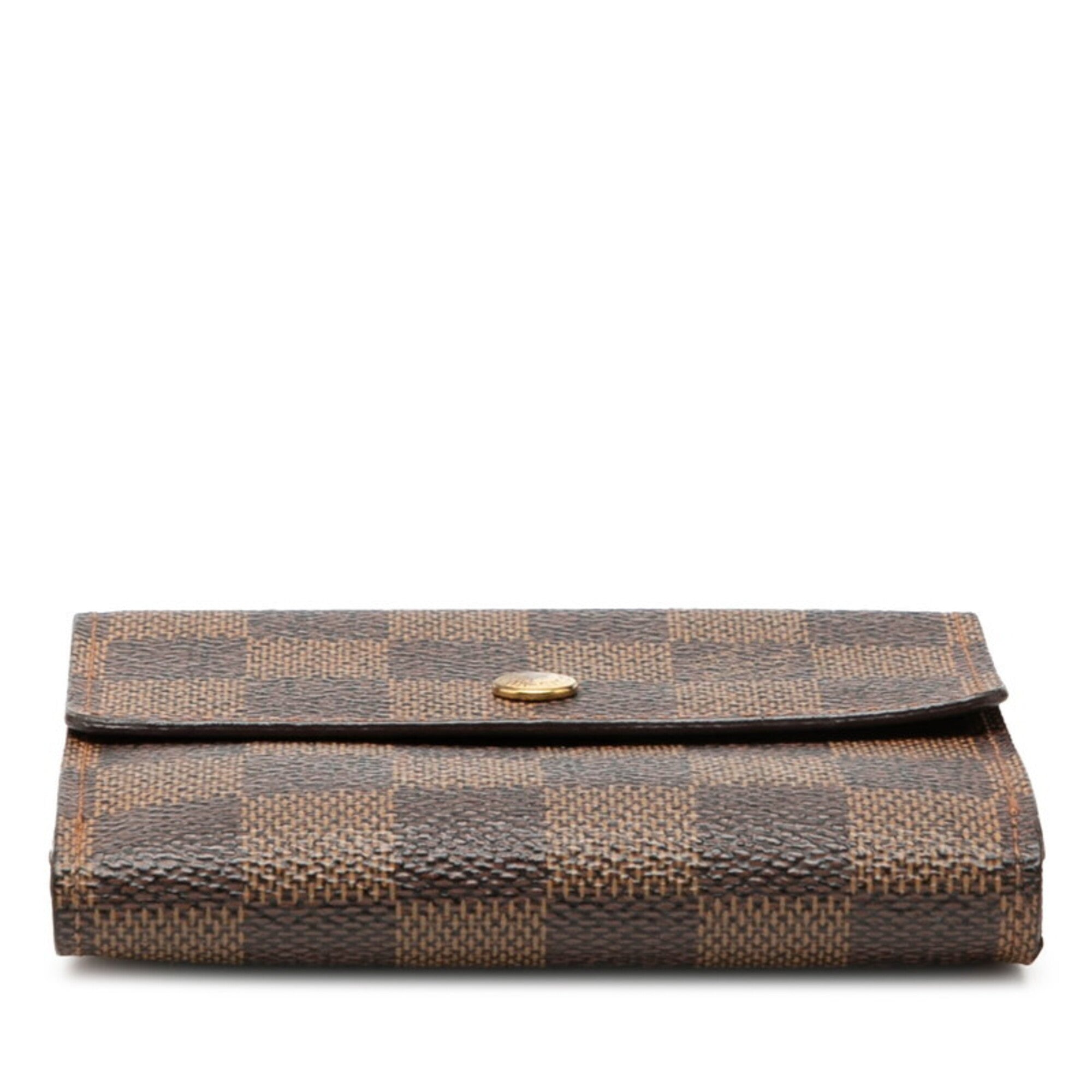Louis Vuitton Brown Damier Canvas Pvc Leather Wallet (Bi-Fold) (Pre-Owned)
