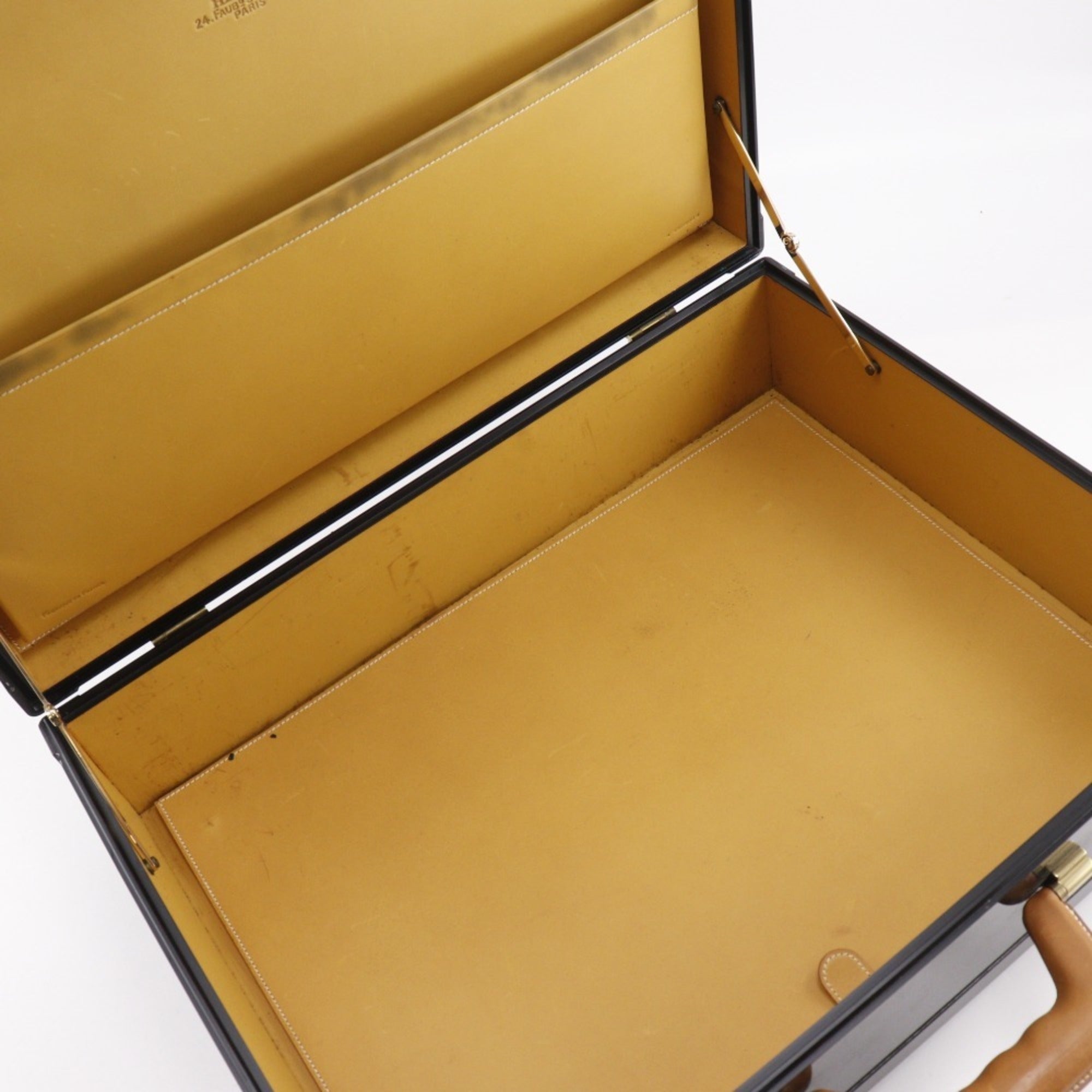 Hermes Black Leather Attaché Case (Pre-Owned)