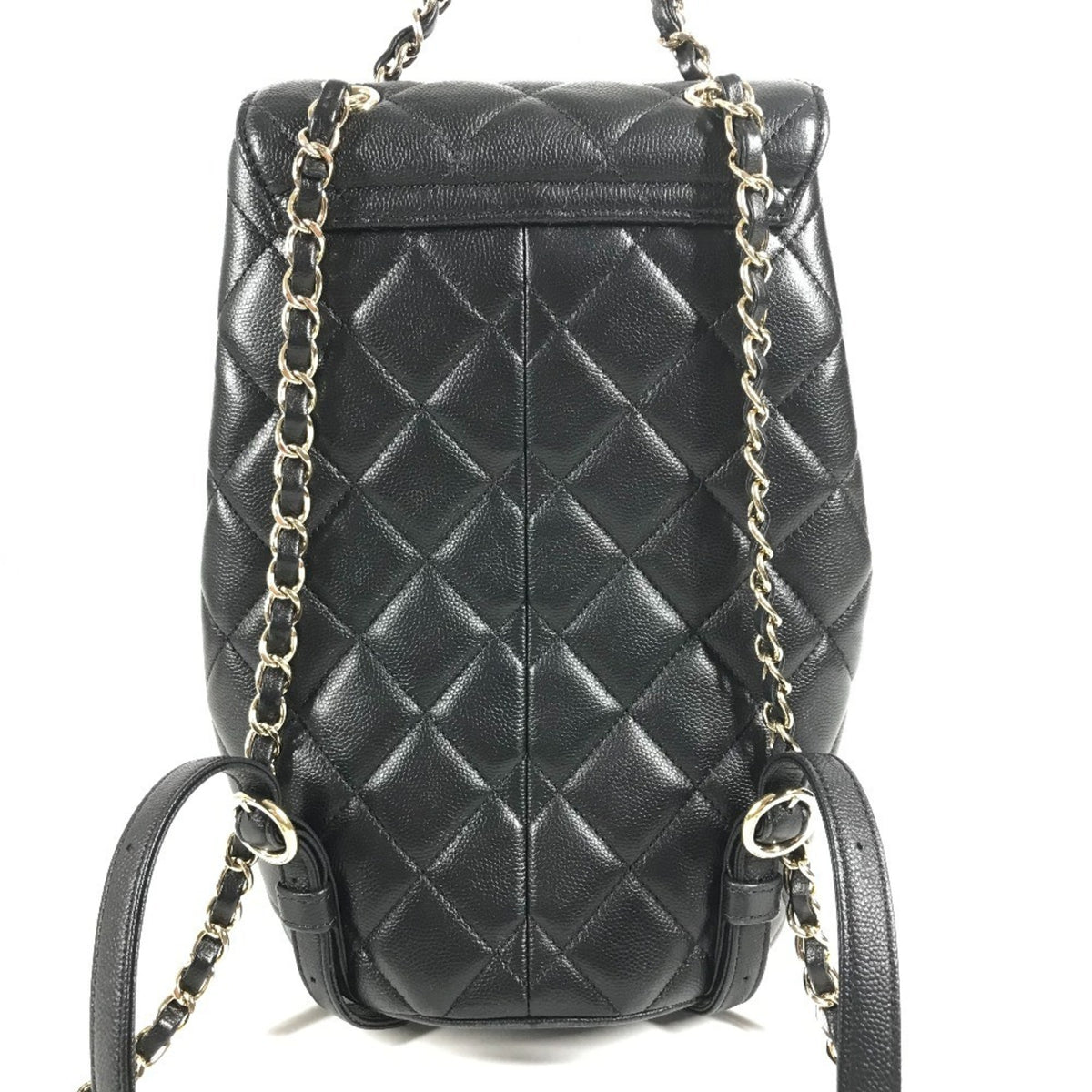 Chanel Black Grained Calfskin Backpack (Pre-Owned)