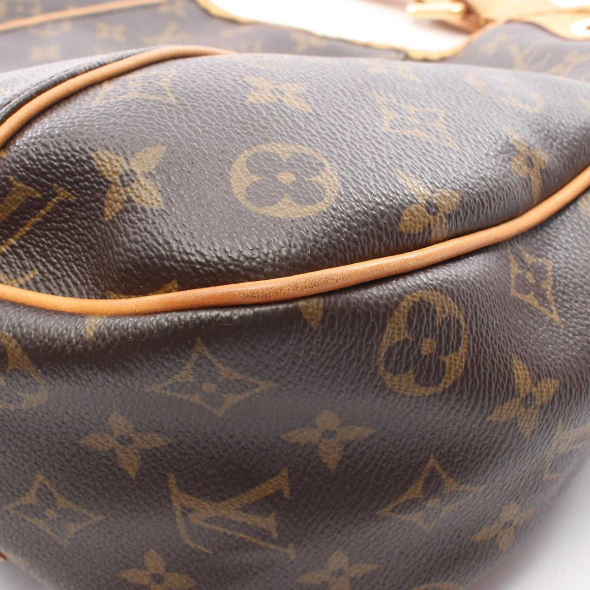 Louis Vuitton Brown Monogram Coated Canvas Leather Handbag Shoulder Bag (Pre-Owned)