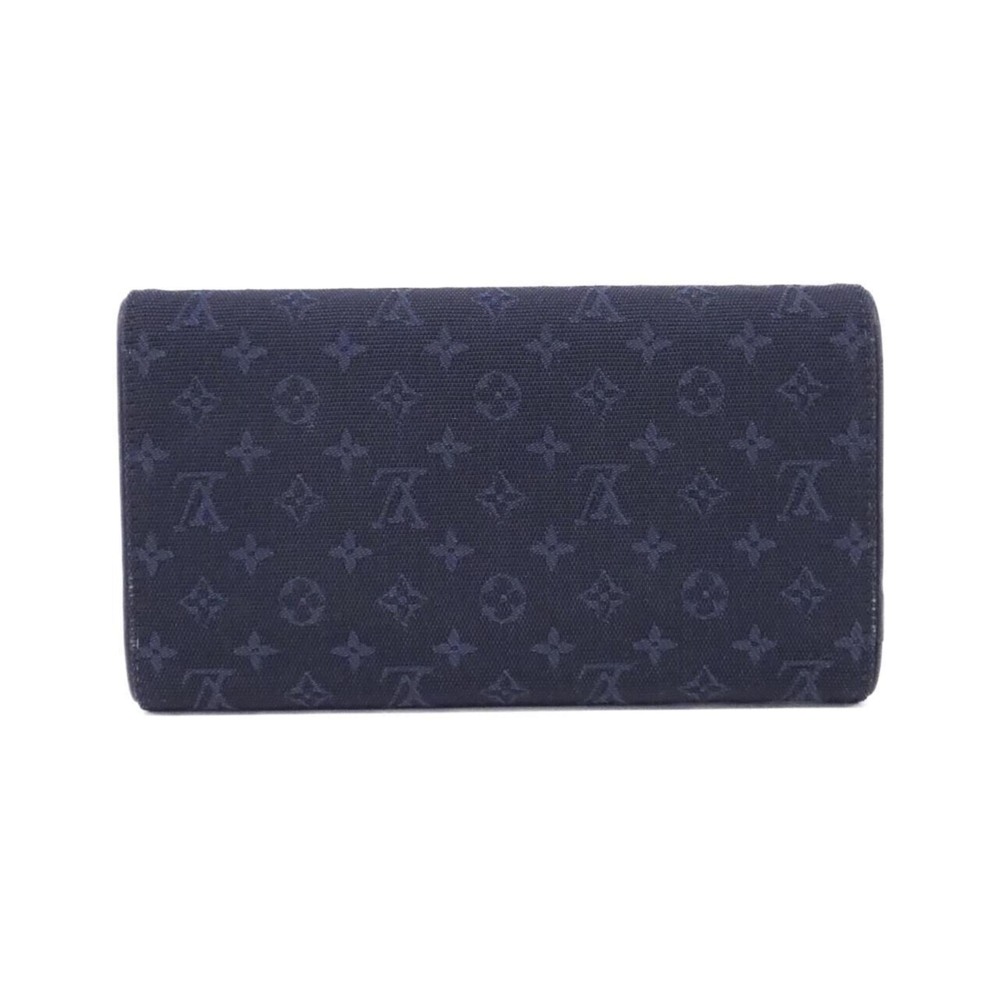 Louis Vuitton Dark Blue Canvas Long Wallet (Tri-Fold) (Pre-Owned)