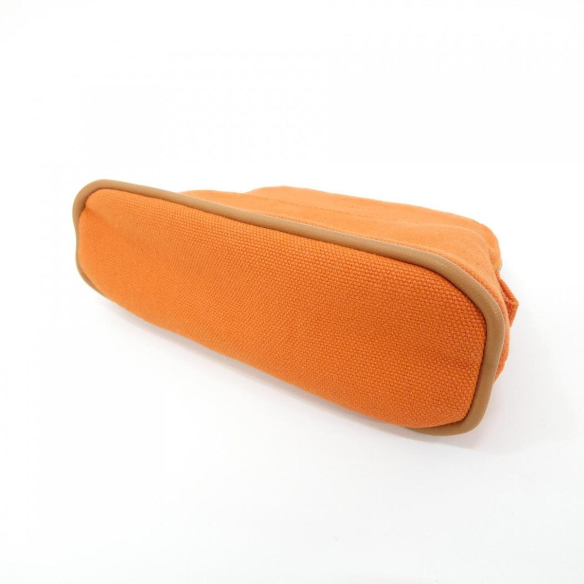 Hermes Feu Orange Canvas Handbag Pouch (Pre-Owned)