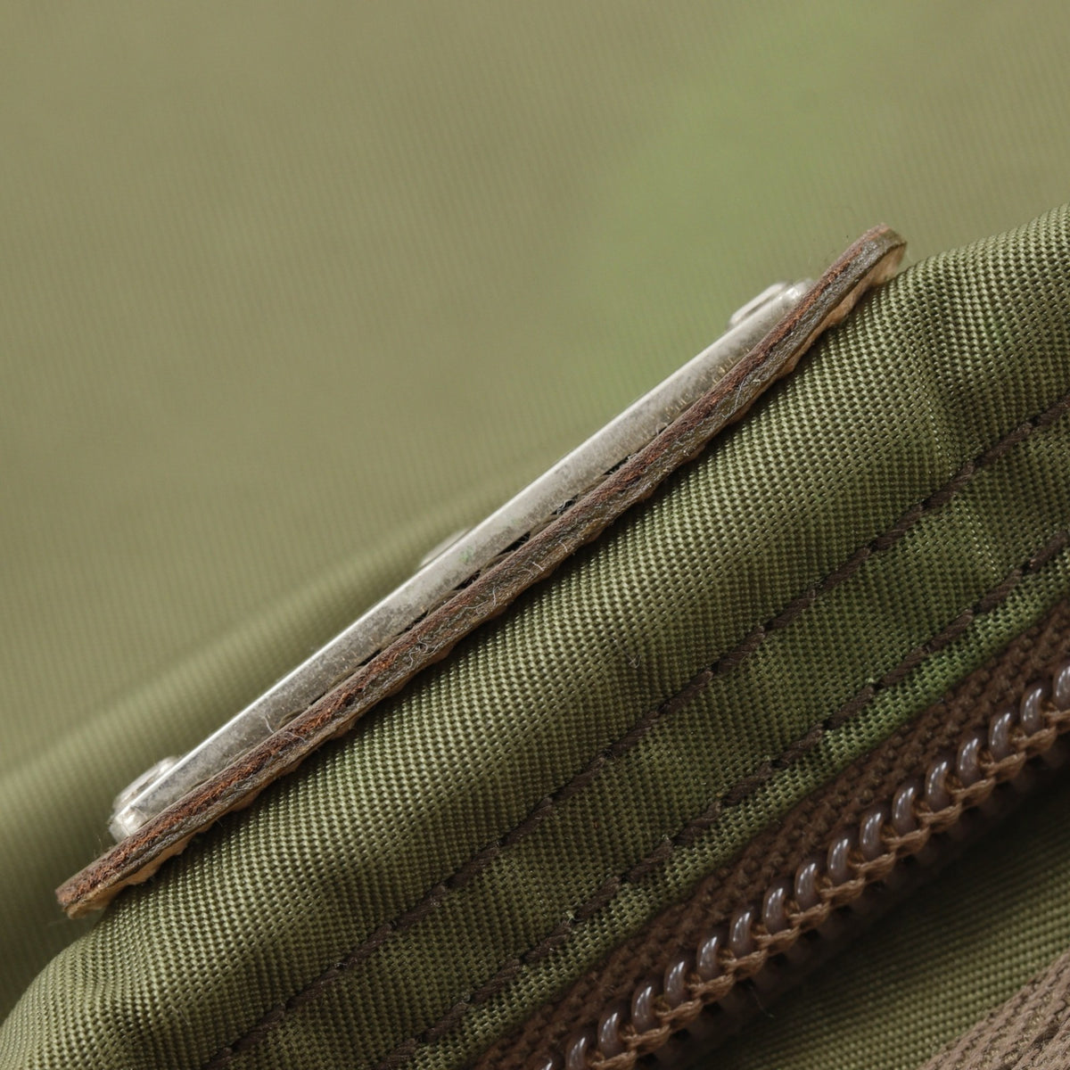 Prada Khaki Nylon Pouch (Pre-Owned)