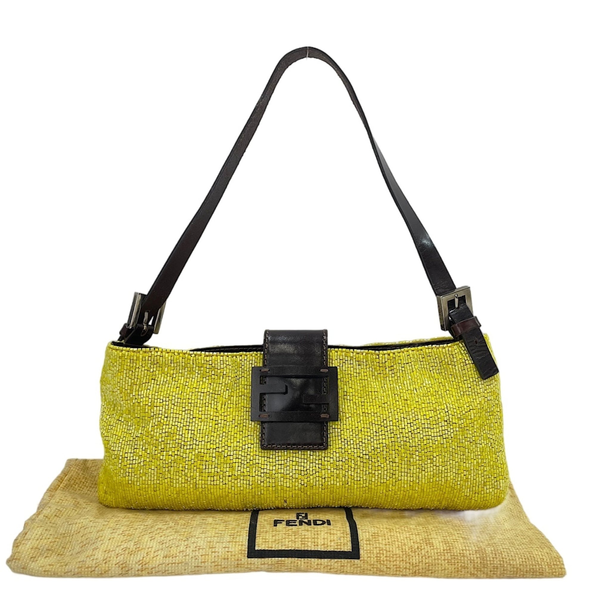 Fendi Yellow Beads Shoulder Bag (Pre-Owned)