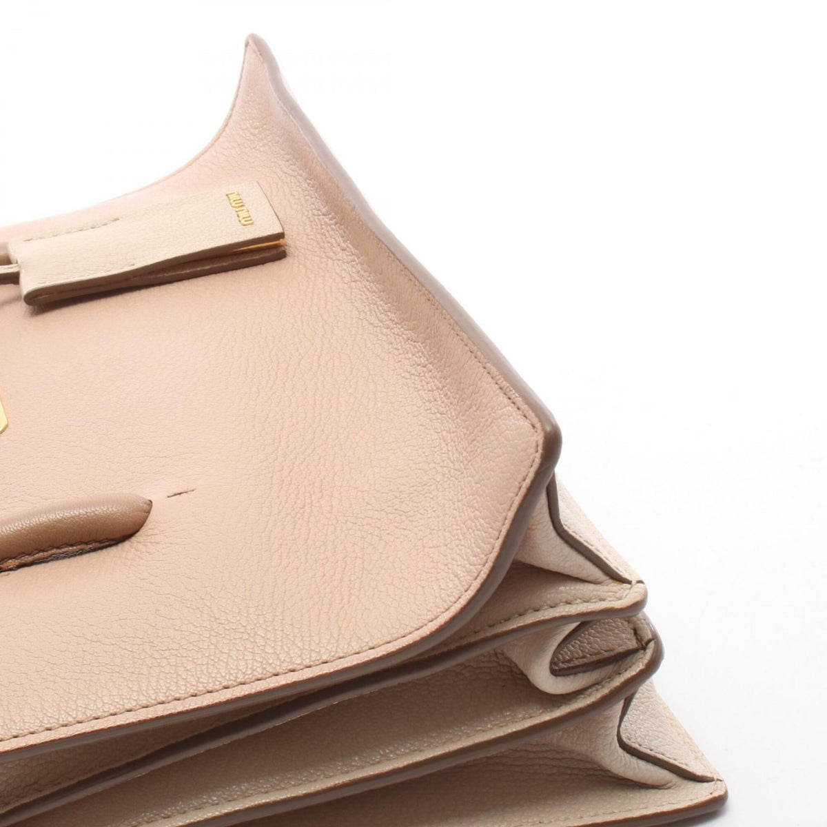 Miu Miu Beige Pink Leather Handbag (Pre-Owned)