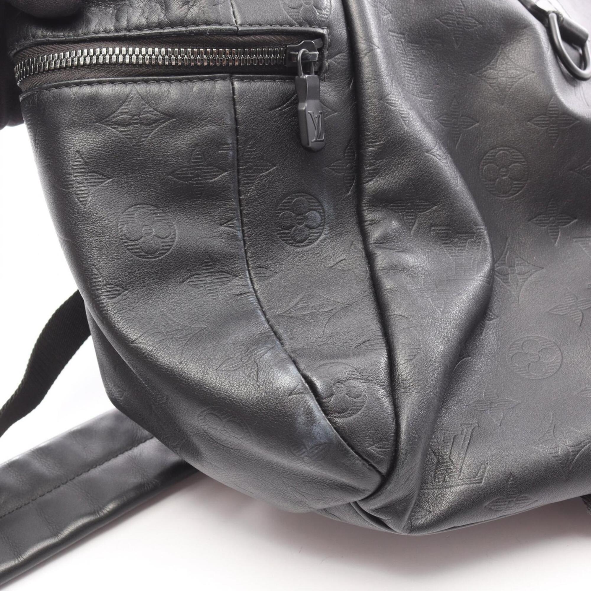 Louis Vuitton Black Monogram Shadow Leather Backpack (Pre-Owned)