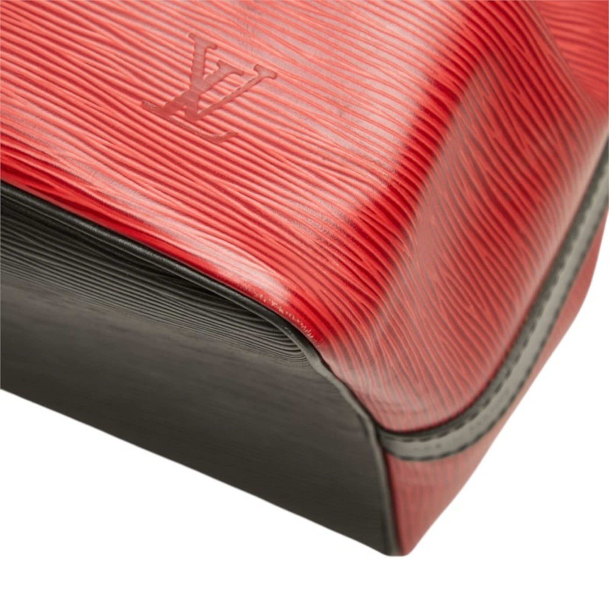 Louis Vuitton Castilian Red Noir Leather Shoulder Bag (Pre-Owned)