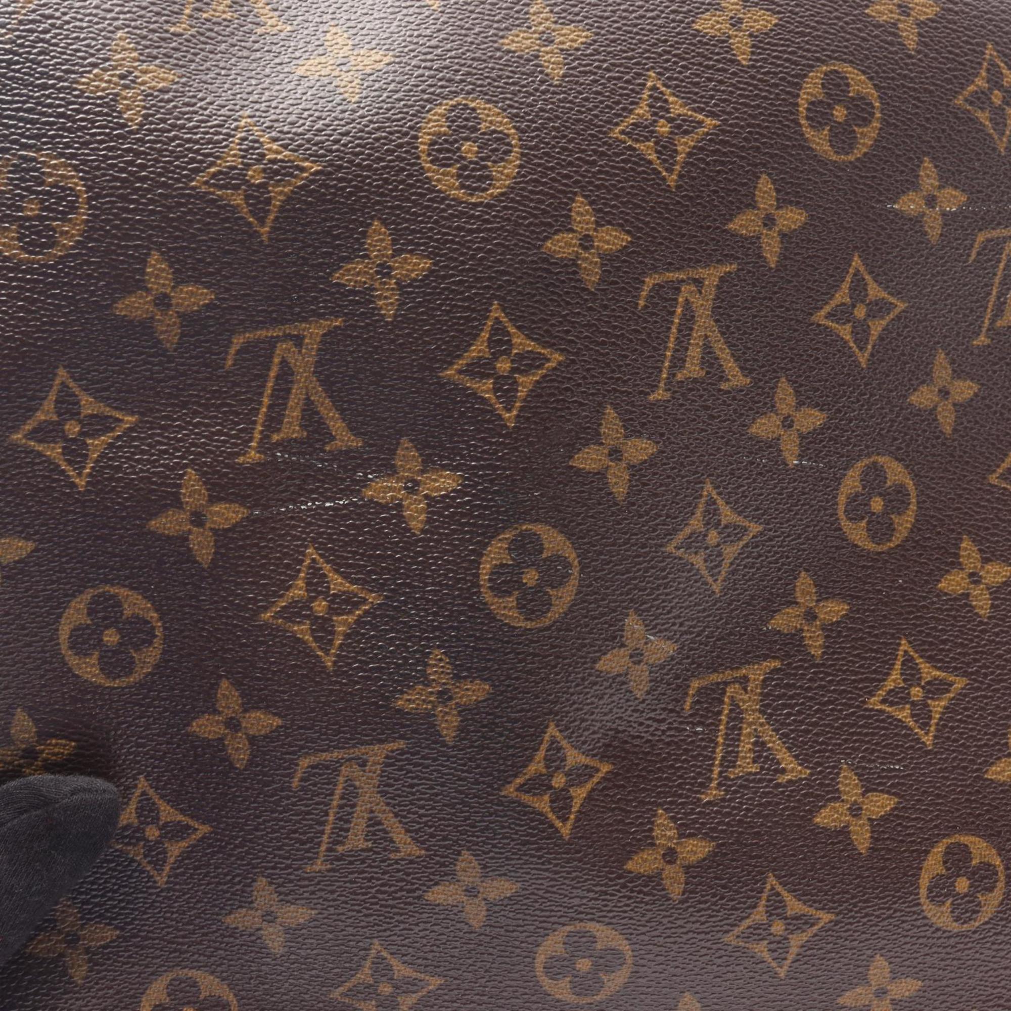 Louis Vuitton Brown Coated Canvas Leather Handbag Shoulder Bag (Pre-Owned)
