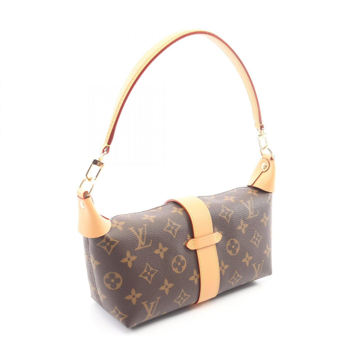 Louis Vuitton Brown Monogram Coated Canvas Leather Handbag Pochette (Pre-Owned)