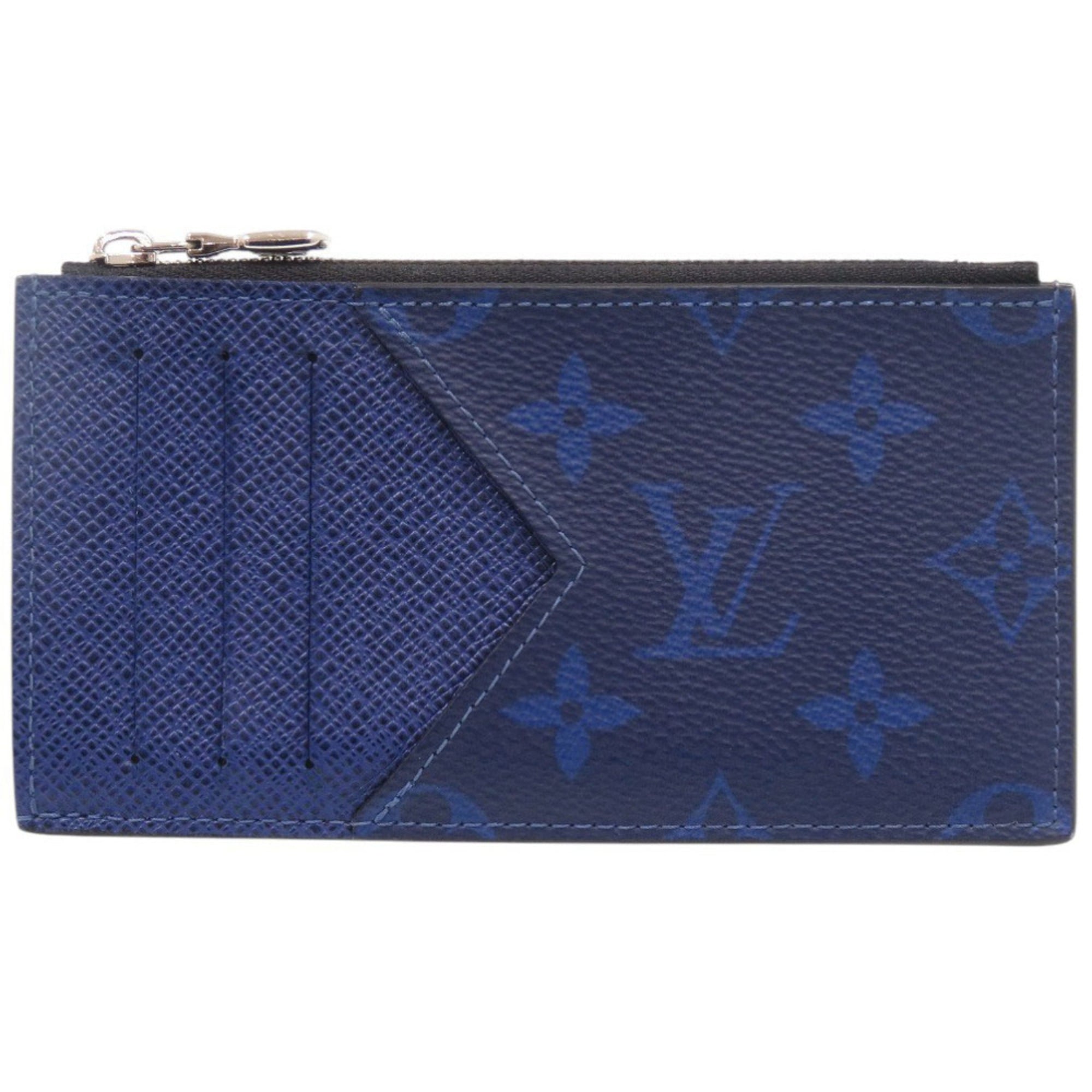 Louis Vuitton Blue Leather Card Wallet (Pre-Owned)