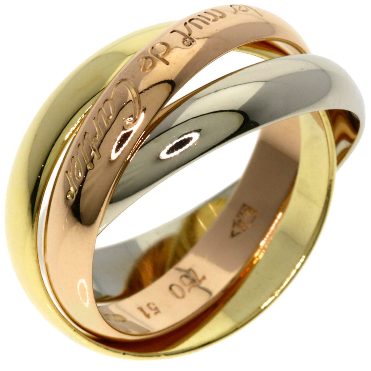 Cartier Trinity Yellow Gold (18K) Pink Gold (18K) White Gold (18K) Band Ring (Pre-Owned)
