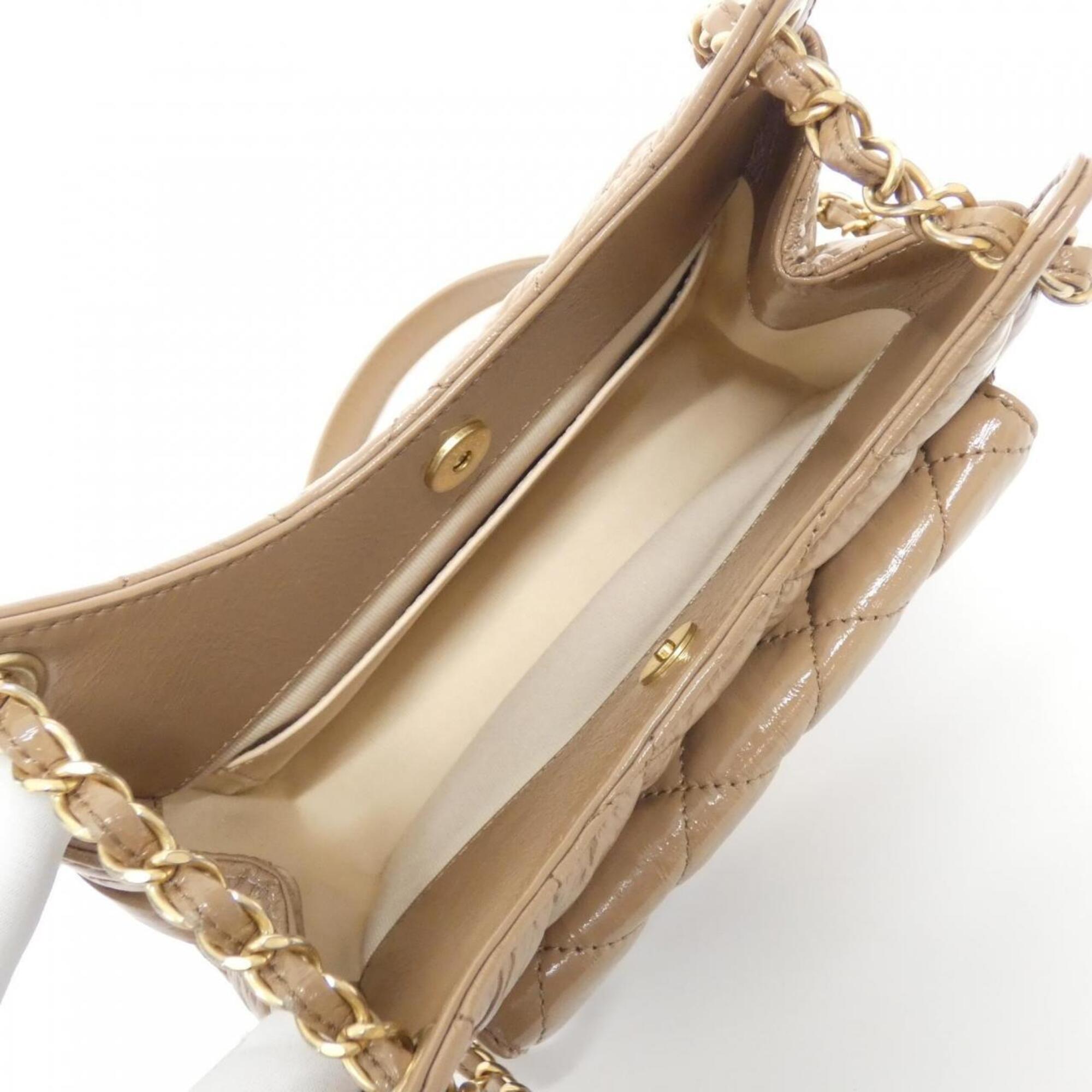 Chanel Beige Leather Shoulder Bag (Pre-Owned)