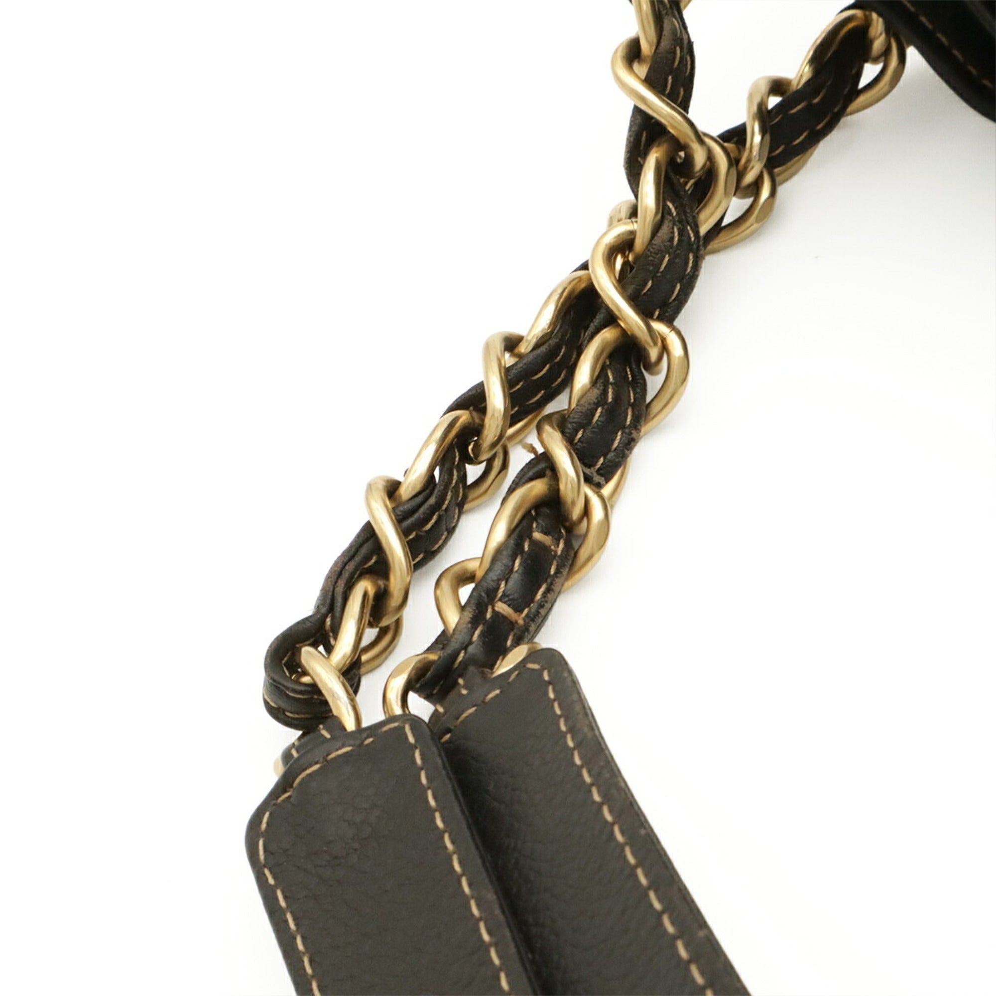 Chanel Black Grained Calfskin Shoulder Bag (Pre-Owned)