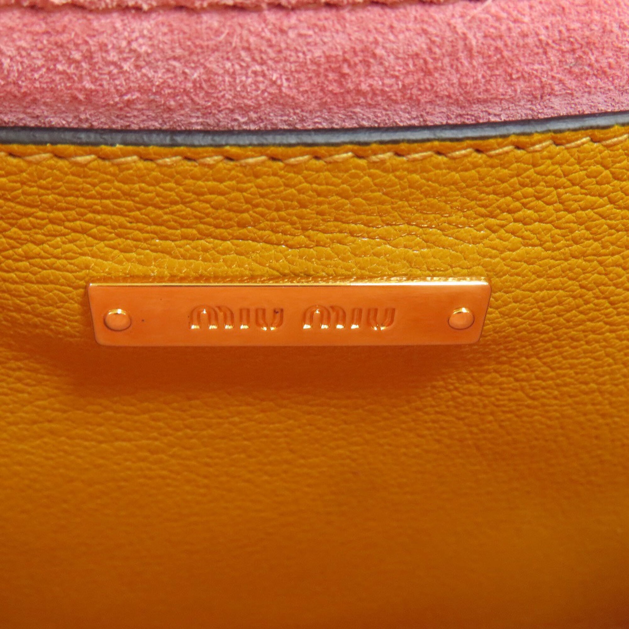 Miu Miu Pink Yellow Leather Handbag (Pre-Owned)
