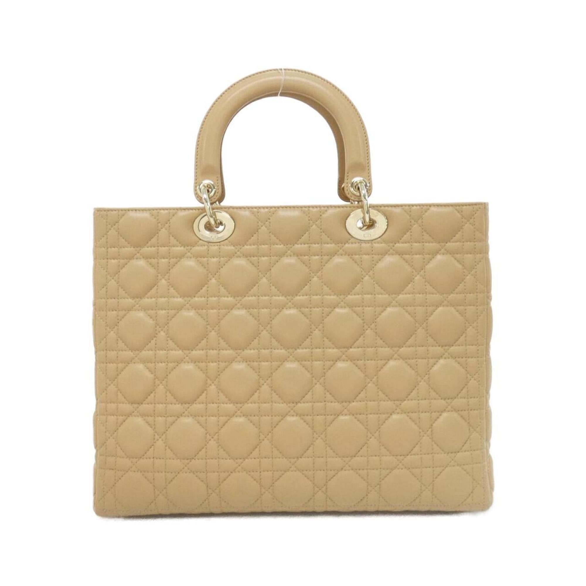 Christian Dior Lady Dior Beige Leather Handbag (Pre-Owned)