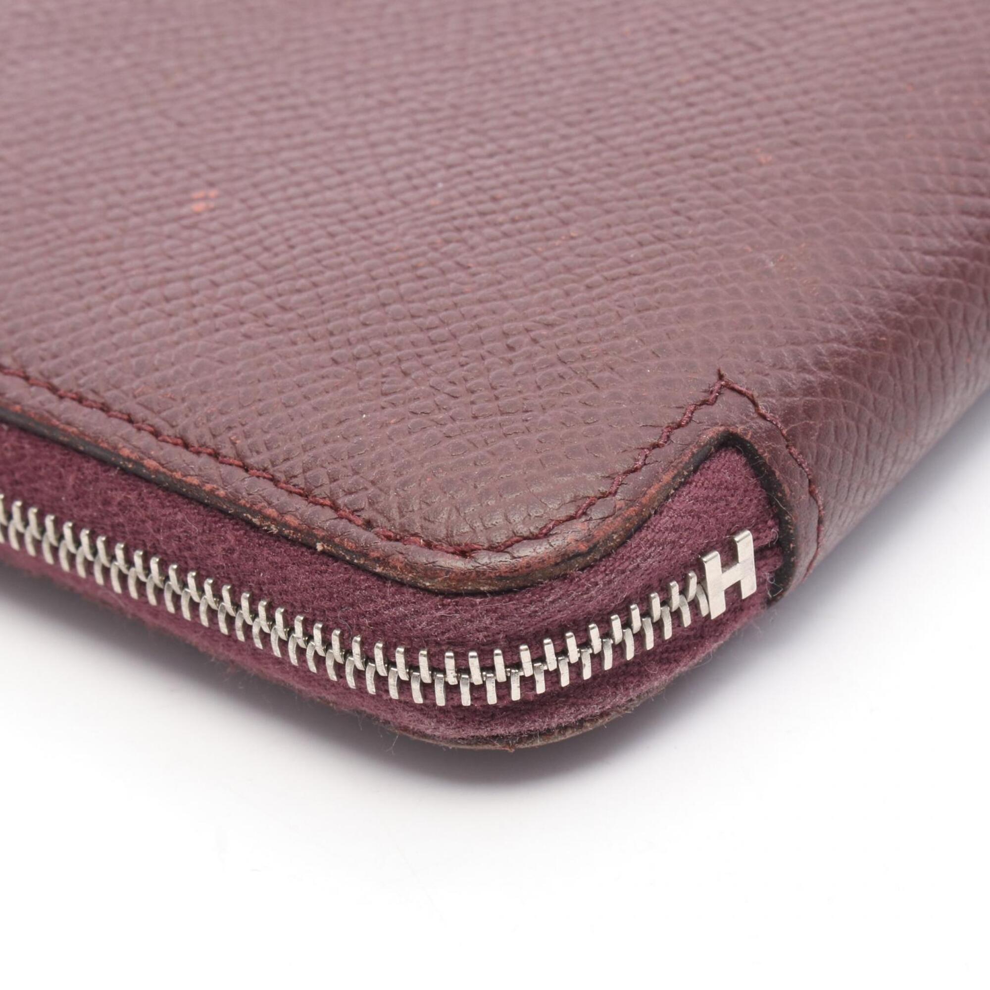 Hermes Bordeaux Epsom Leather Long Wallet (Bi-Fold) (Pre-Owned)