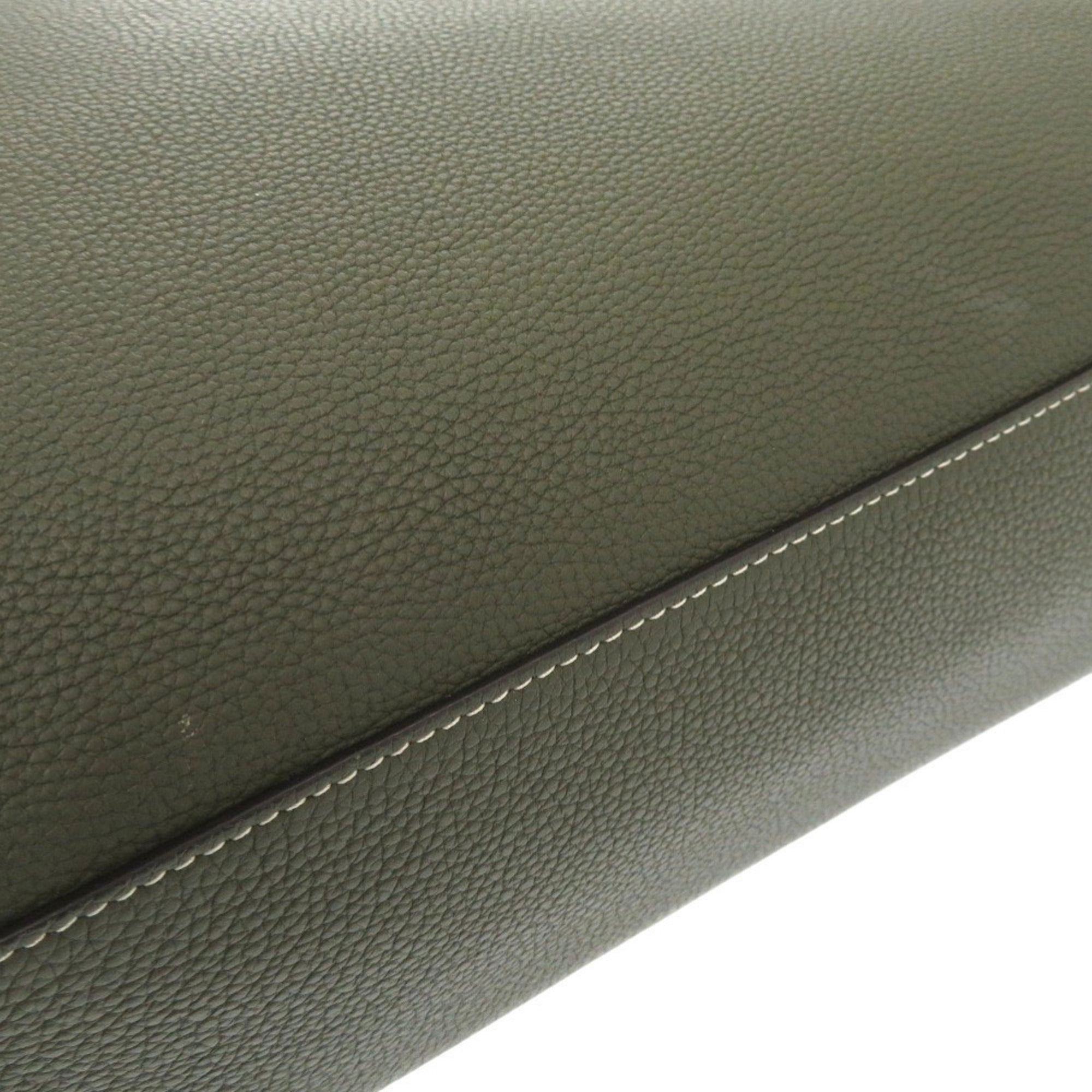 Bonaventura Olive Leather Tote Bag (Pre-Owned)