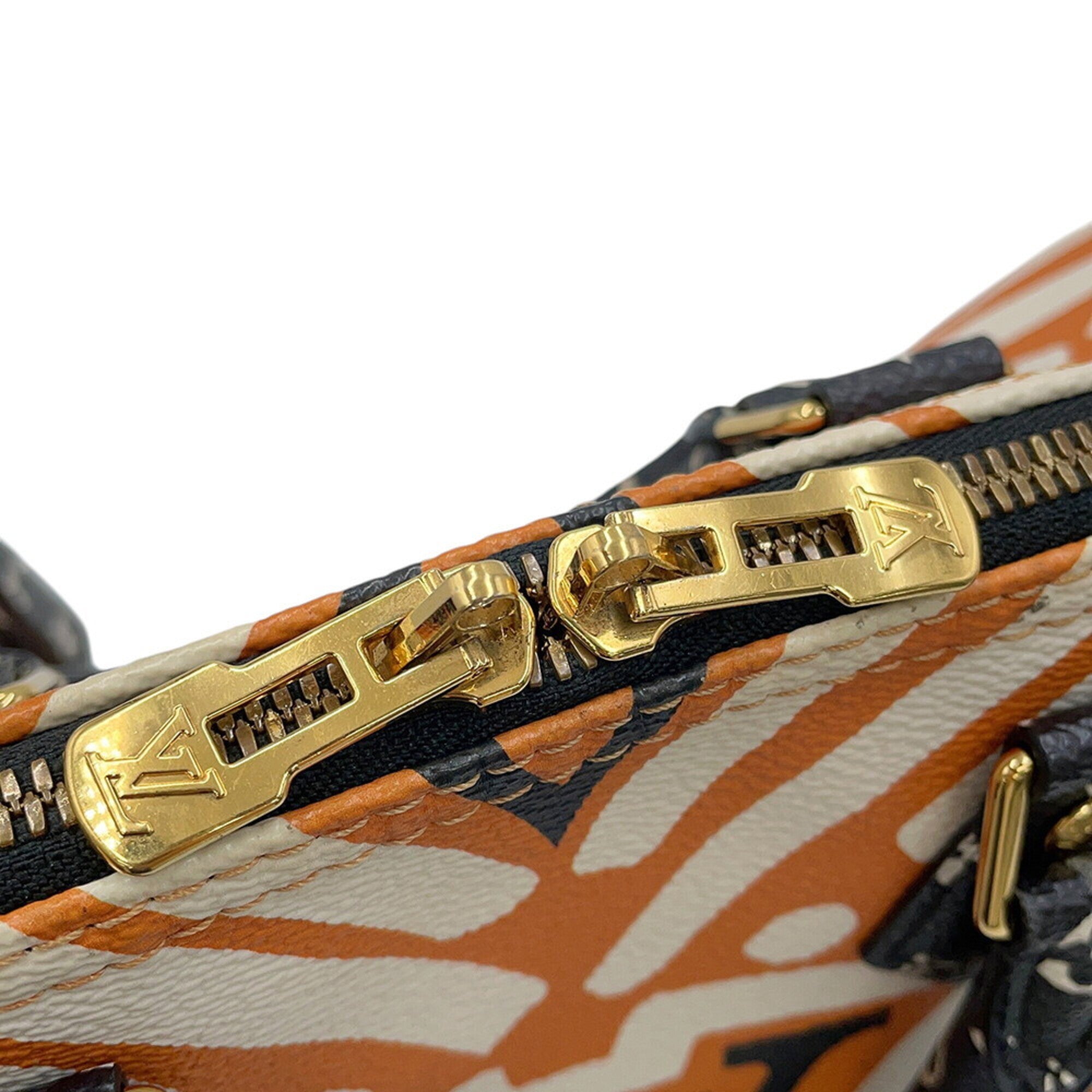 Louis Vuitton Monogram Black Monogram Orange Monogram Handbag (Pre-Owned)