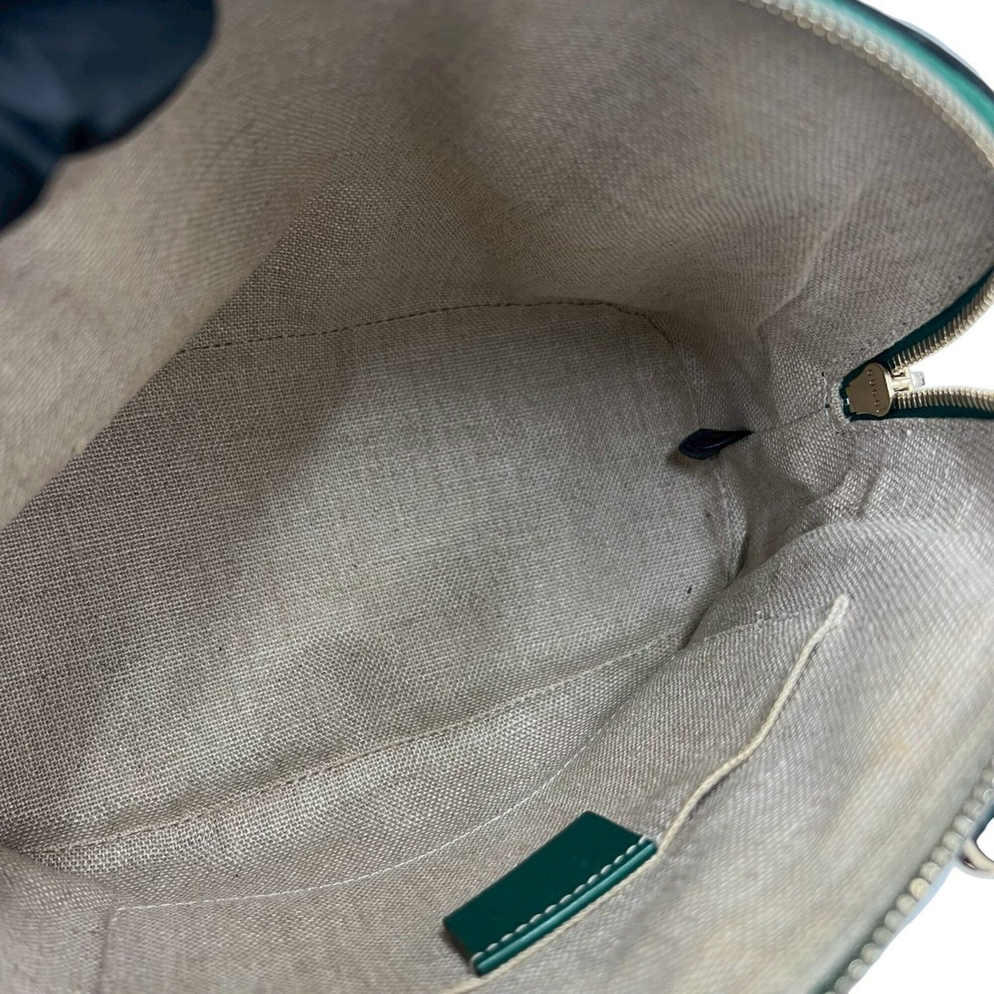 Gucci Green Leather Boston Bag Handbag Shoulder Bag (Pre-Owned)