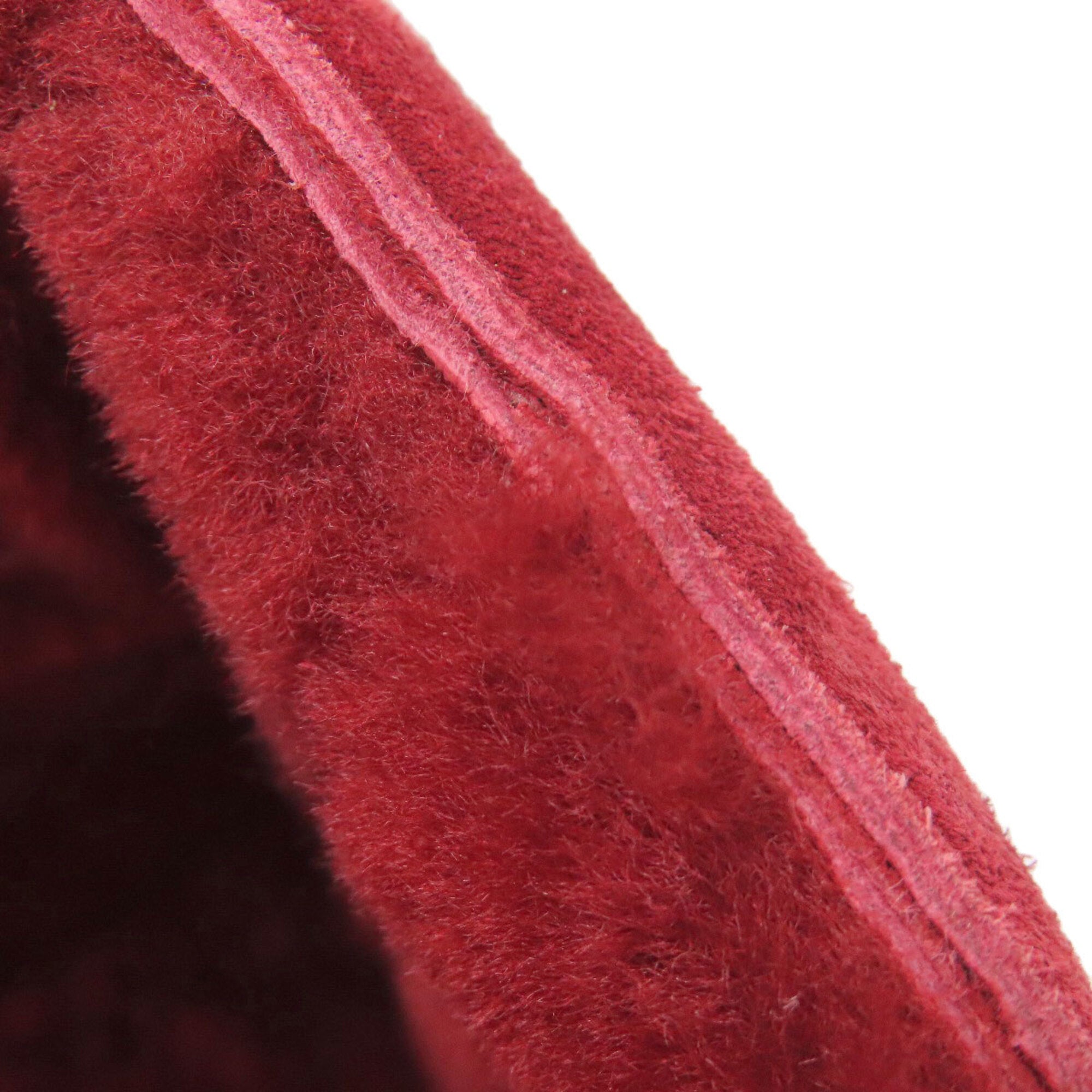 Bottega Veneta Red Color Suede Handbag (Pre-Owned)