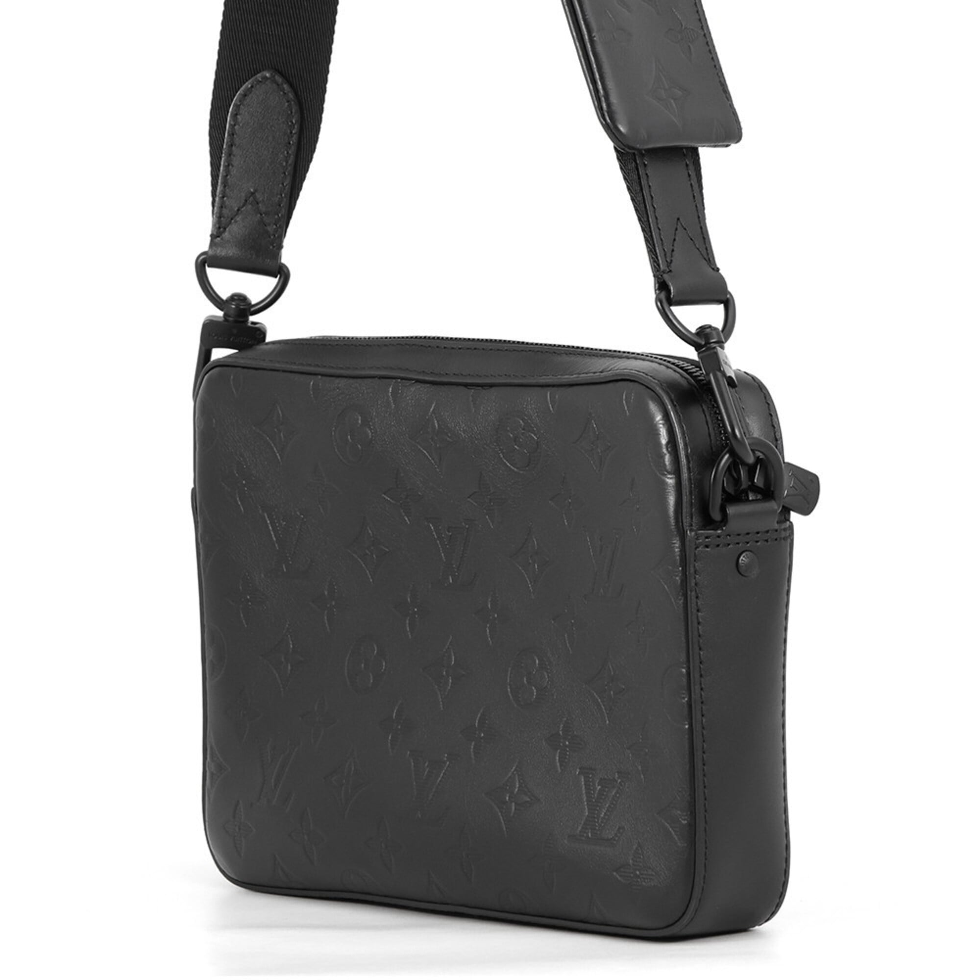 Louis Vuitton Noir Monogram Shadow Handbag Pouch Shoulder Bag (Pre-Owned)