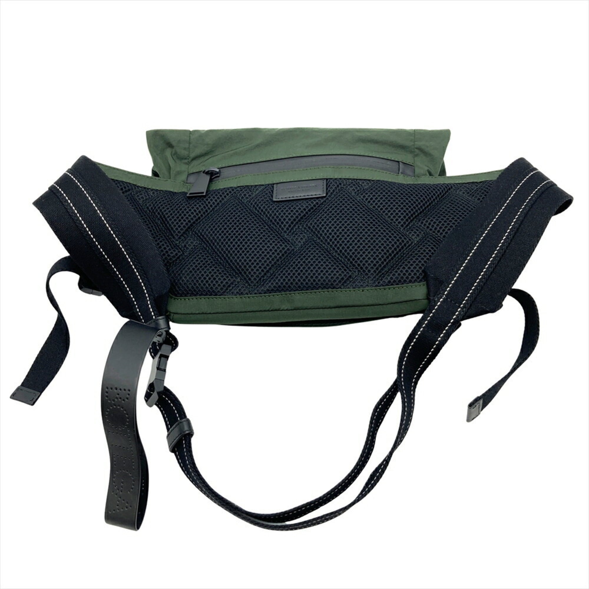 Bottega Veneta Green Nylon Fanny Pack Sling Bag (Pre-Owned)