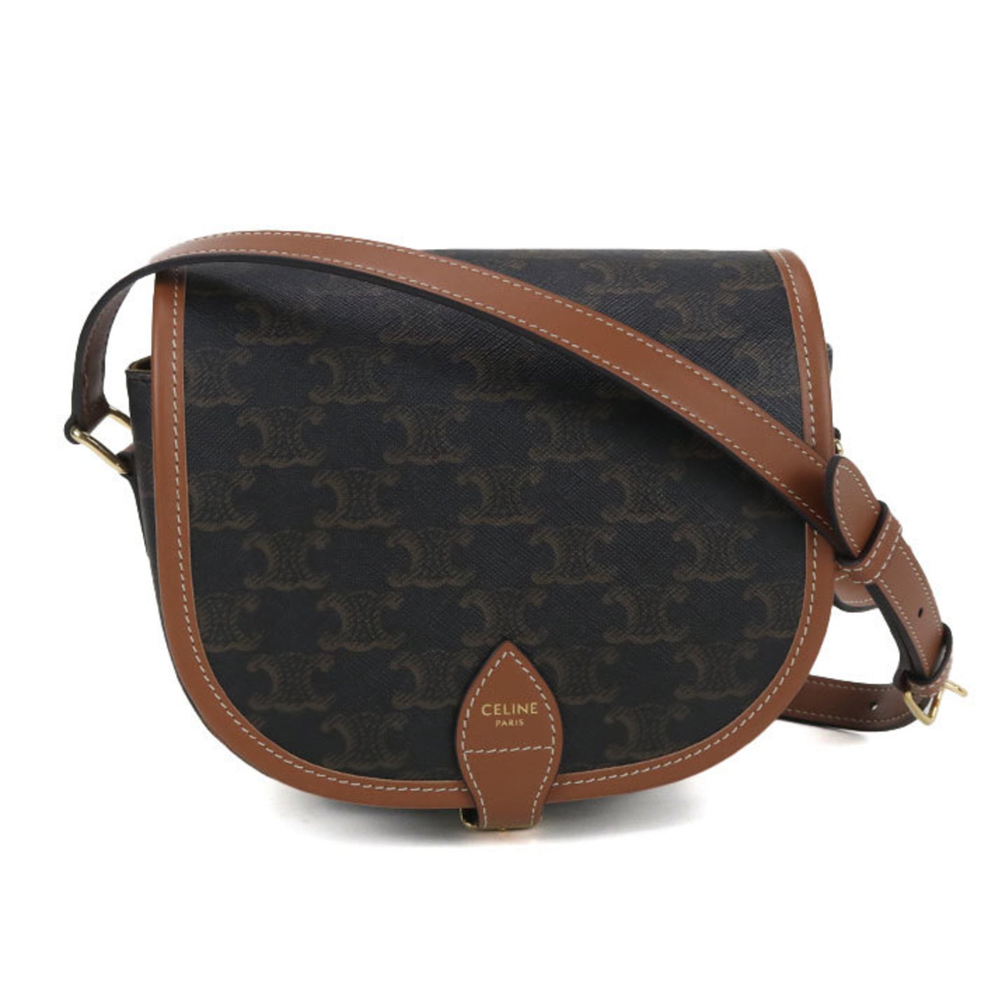 Celine Brown Pvc Shoulder Bag (Pre-Owned)