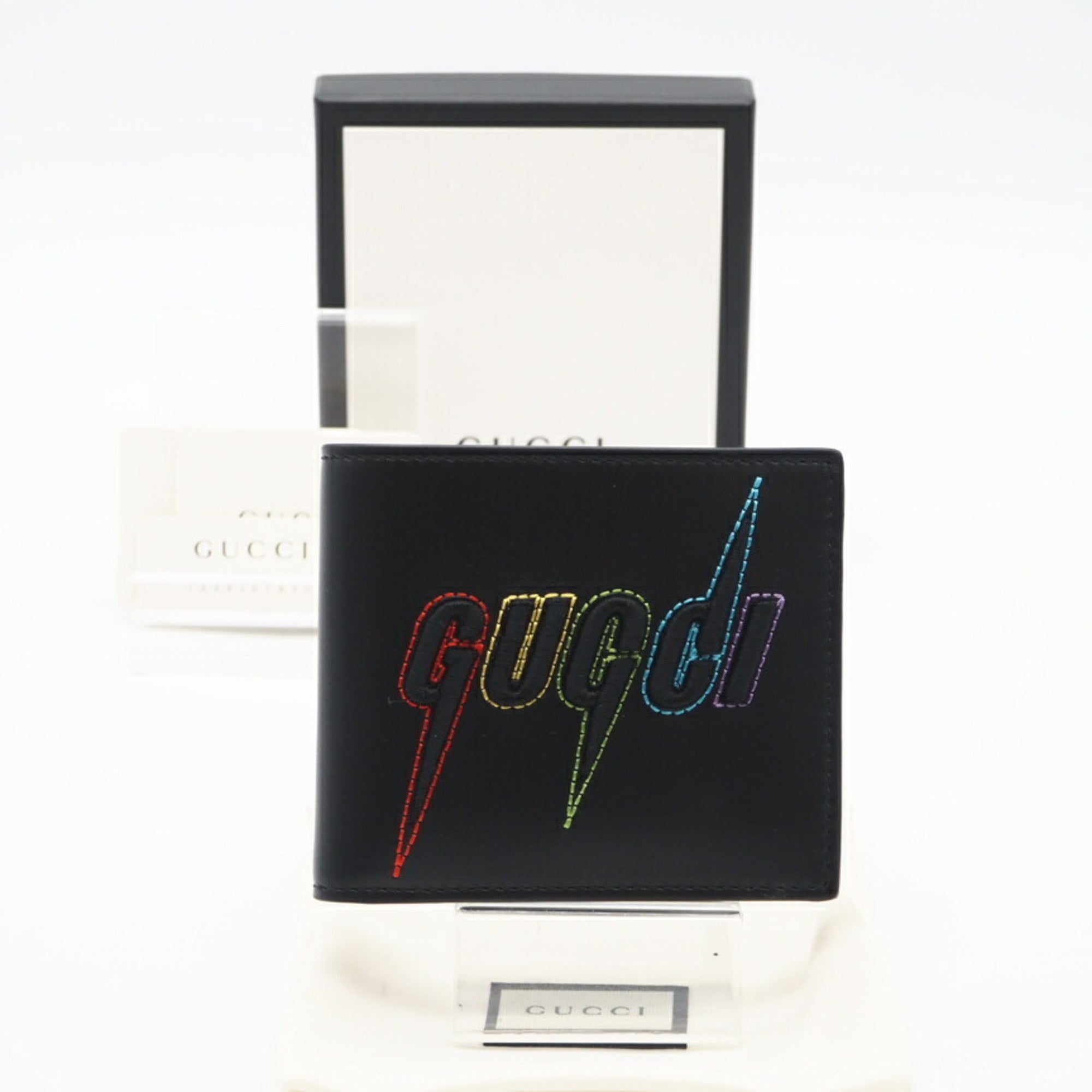 Gucci Black Leather Bill Wallet (Bi-Fold) (Pre-Owned)