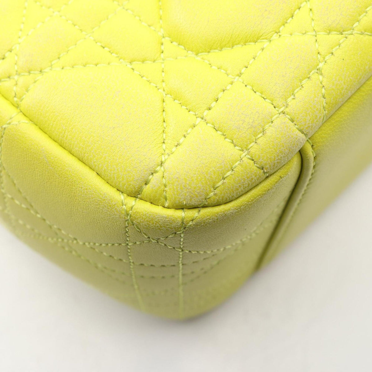 Christian Dior Green Leather Handbag Shoulder Bag (Pre-Owned)