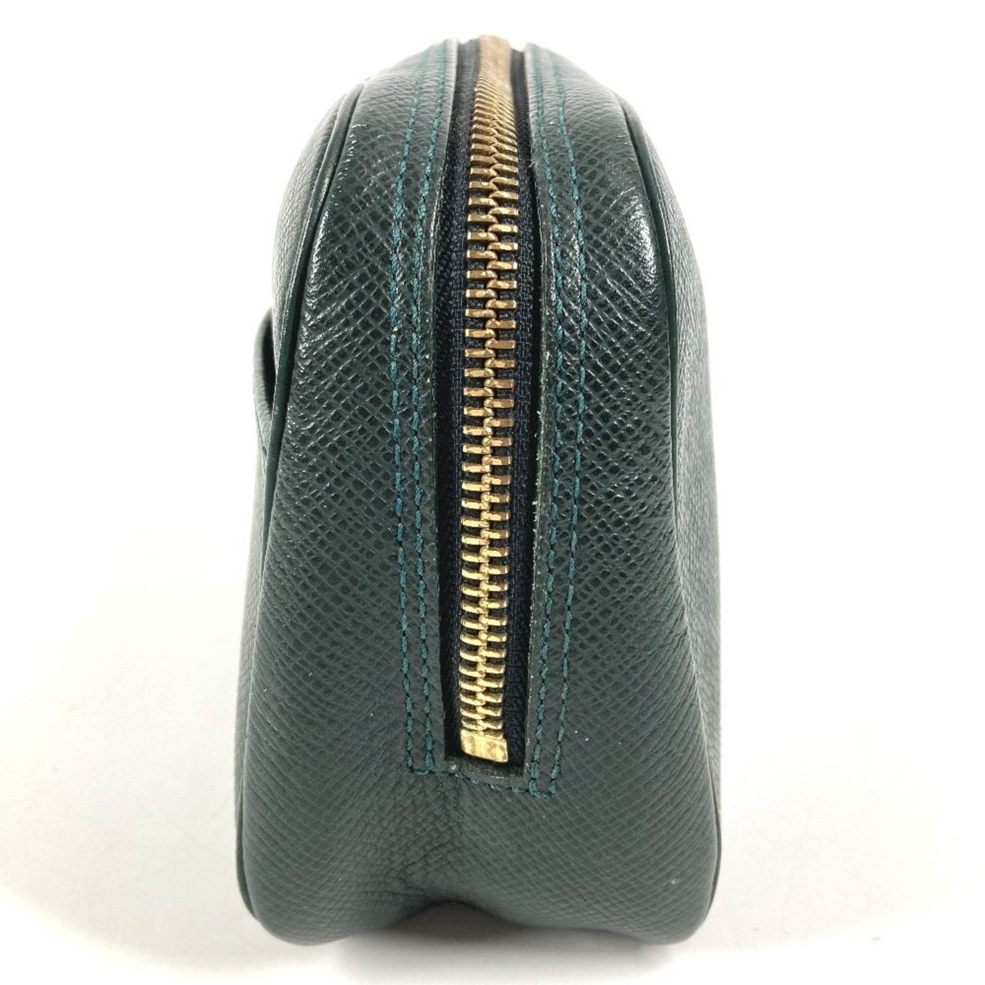 Louis Vuitton Taiga Episea Khaki Taiga Leather Clutch Bag Handbag (Pre-Owned)