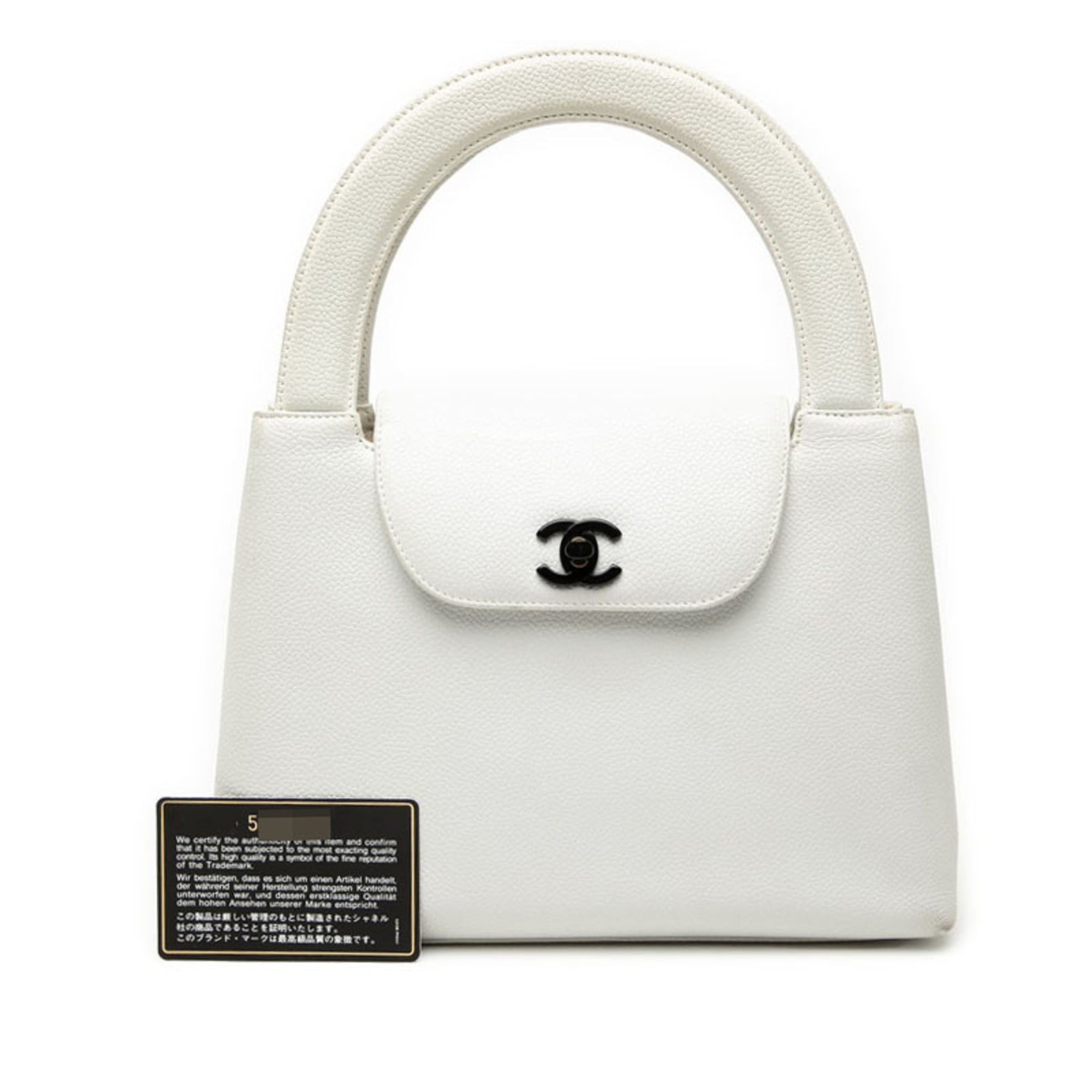 Chanel White Leather Handbag (Pre-Owned)