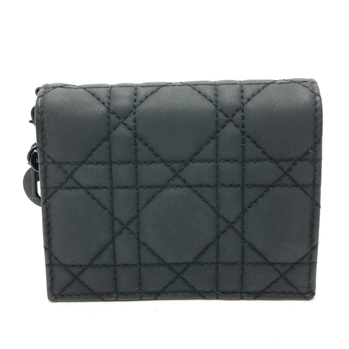 Christian Dior Black Leather Wallet (Bi-Fold) (Pre-Owned)