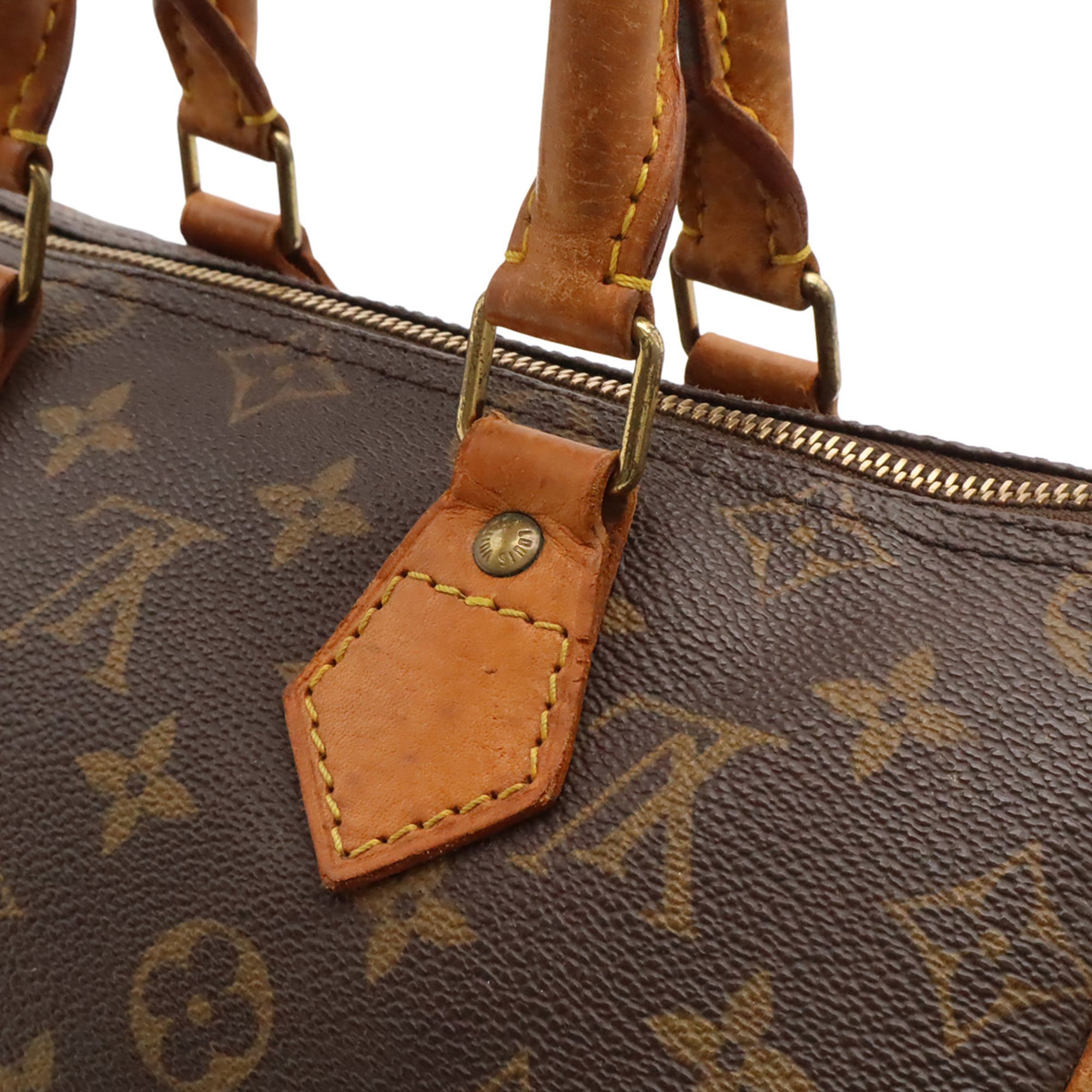Louis Vuitton Brown White Monogram Handbag (Pre-Owned)