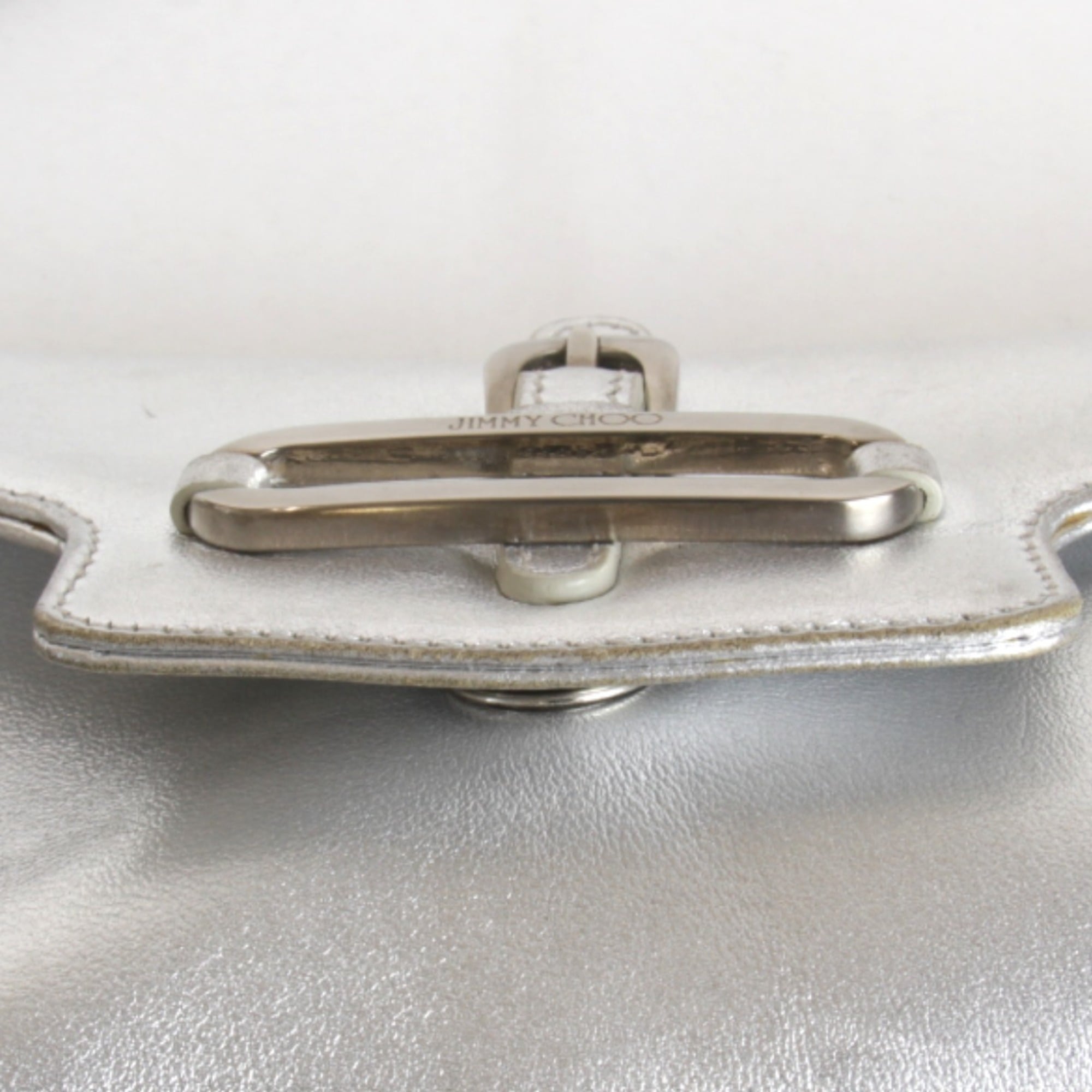 Jimmy Choo Silver Leather Handbag (Pre-Owned)