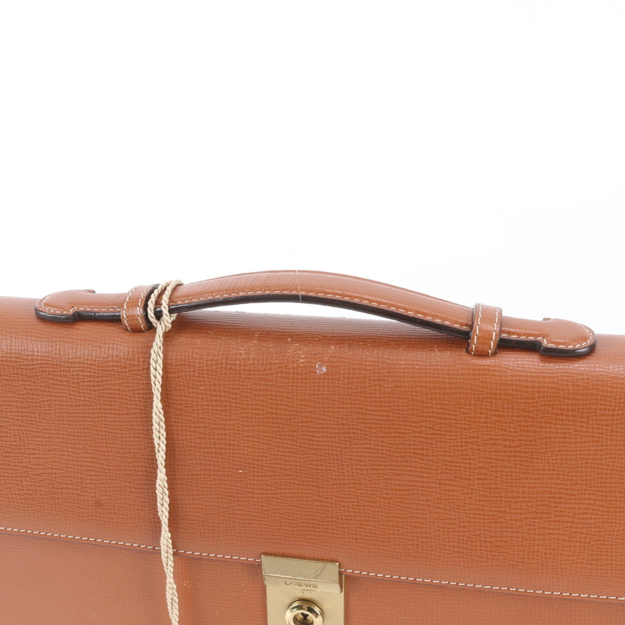 Loewe Camel Leather Briefcase Shoulder Bag Tote Bag (Pre-Owned)