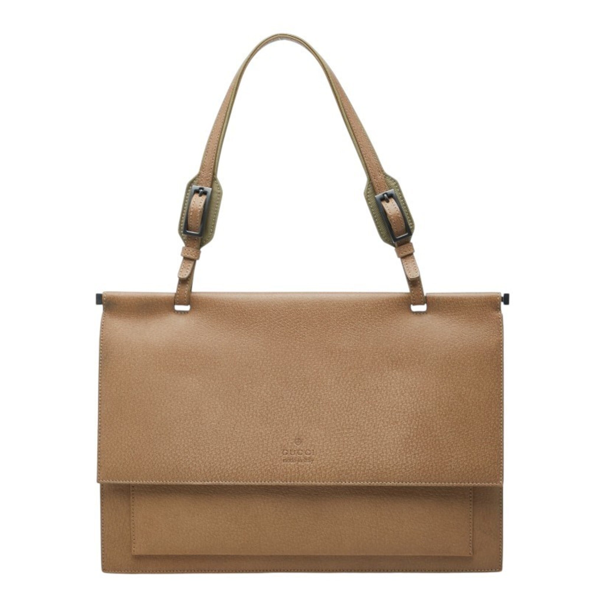 Gucci Beige Leather Handbag Shoulder Bag (Pre-Owned)