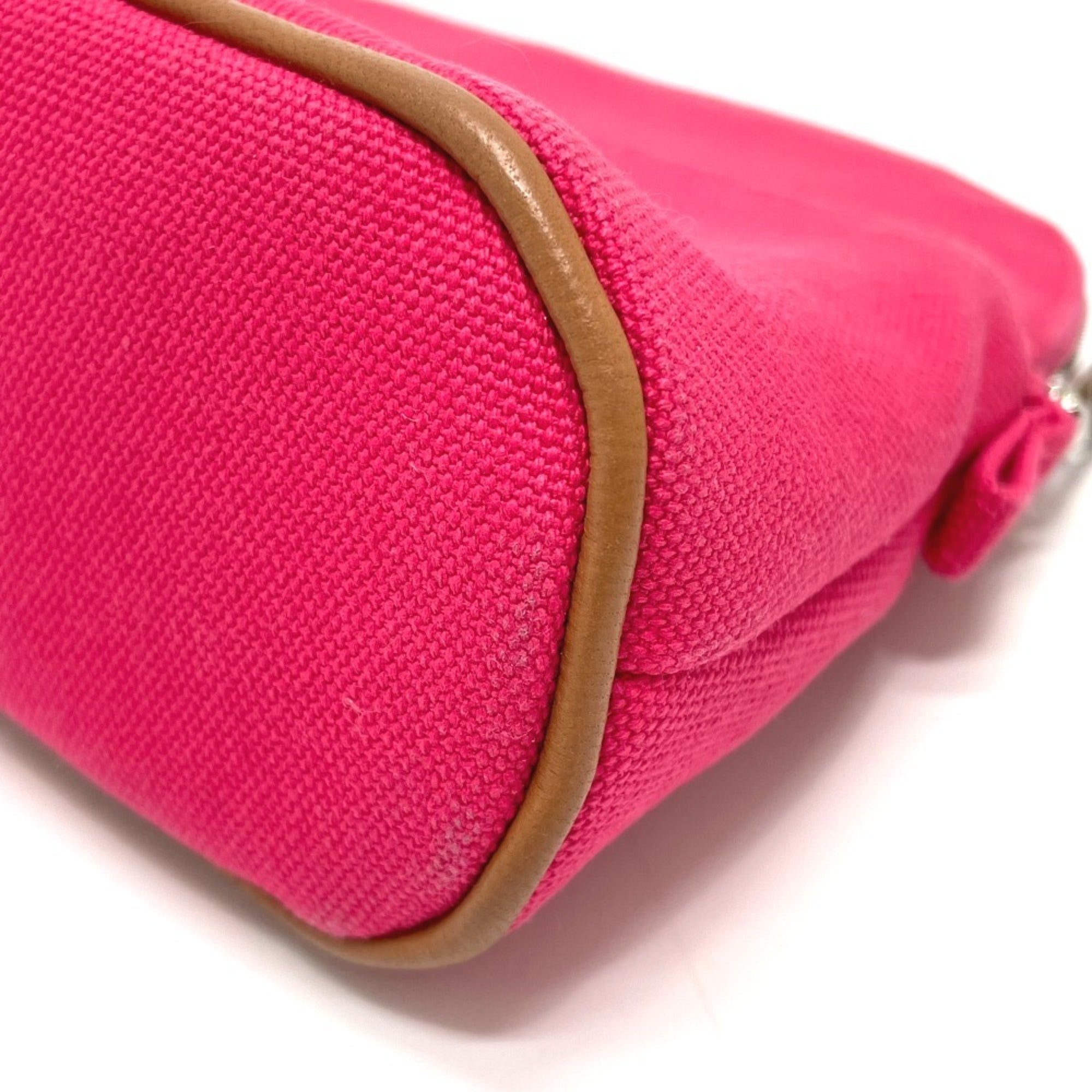Hermes Bolide Pink Canvas Pouch (Pre-Owned)