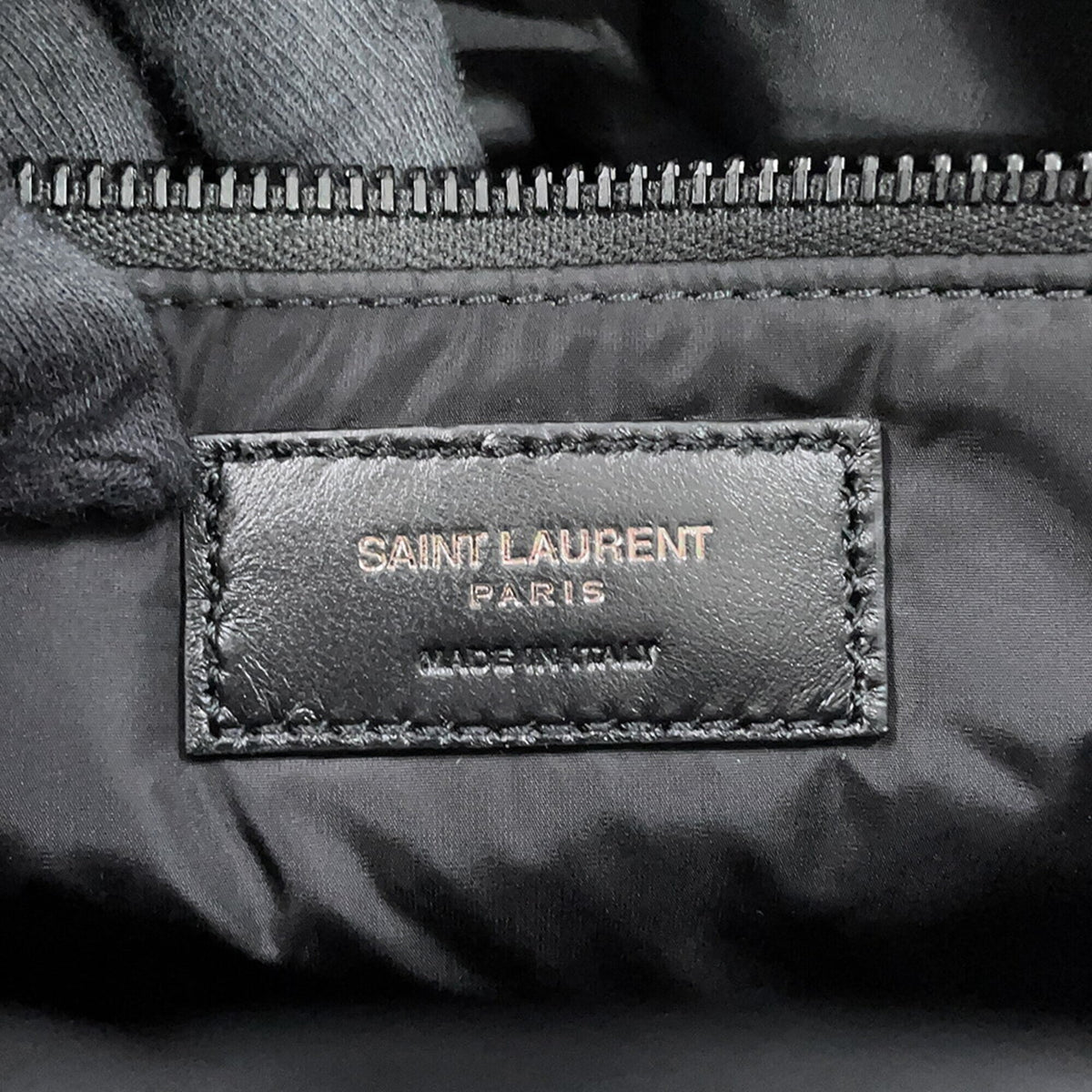 Yves Saint Laurent Black Nylon Handbag Tote Bag (Pre-Owned)