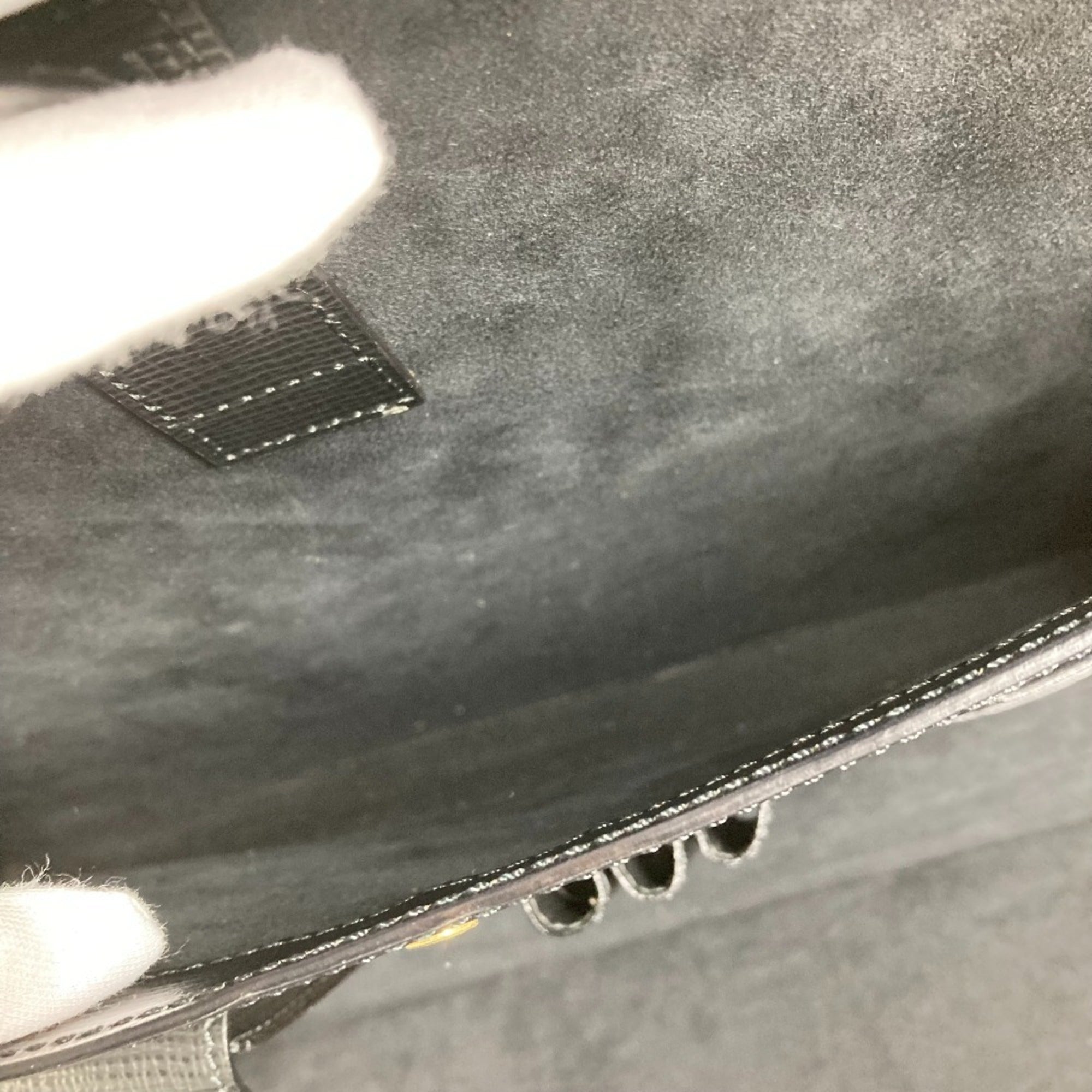 Loewe Black Leather Attaché Case Handbag Tote Bag (Pre-Owned)