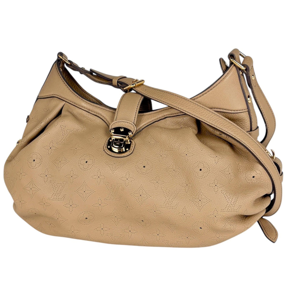Louis Vuitton Beige Monogram Mahina Leather Shoulder Bag (Pre-Owned)