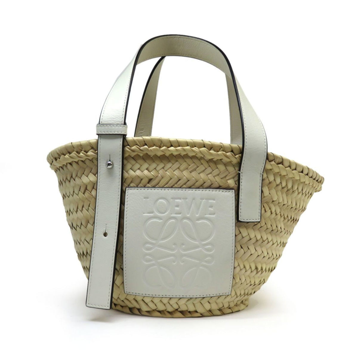 Loewe White Basket Tote Bag (Pre-Owned)