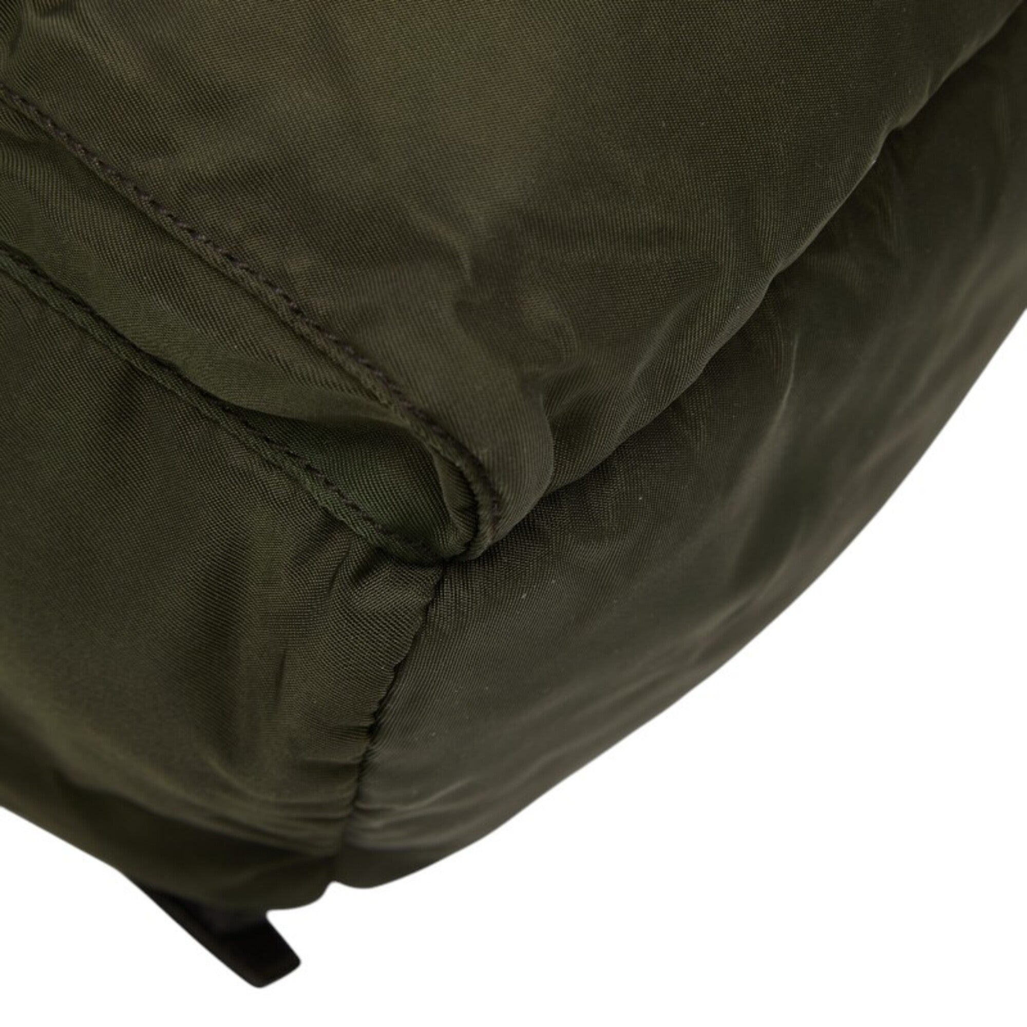 Prada Green Nylon Leather Backpack (Pre-Owned)
