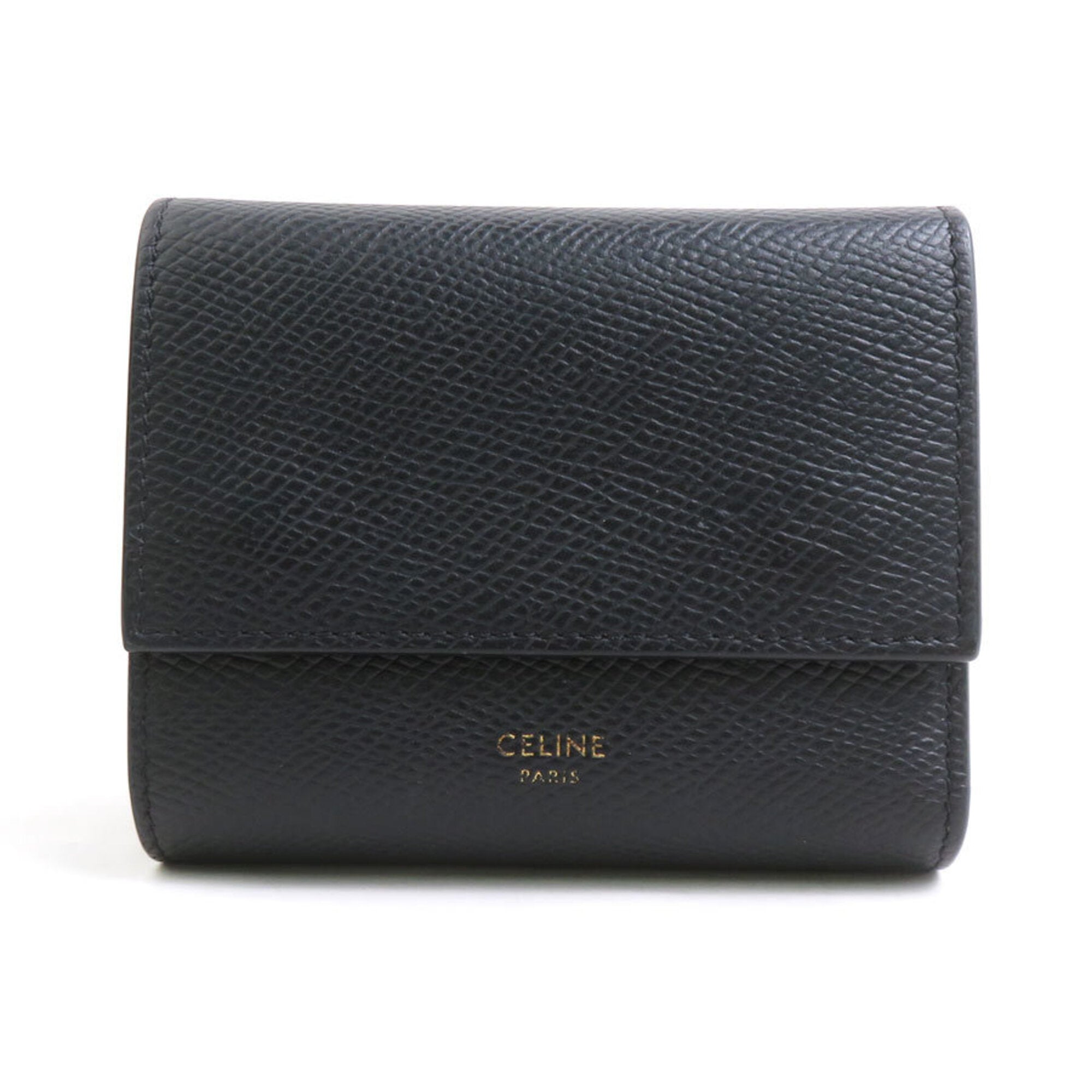 Celine Black Leather Wallet (Tri-Fold) (Pre-Owned)