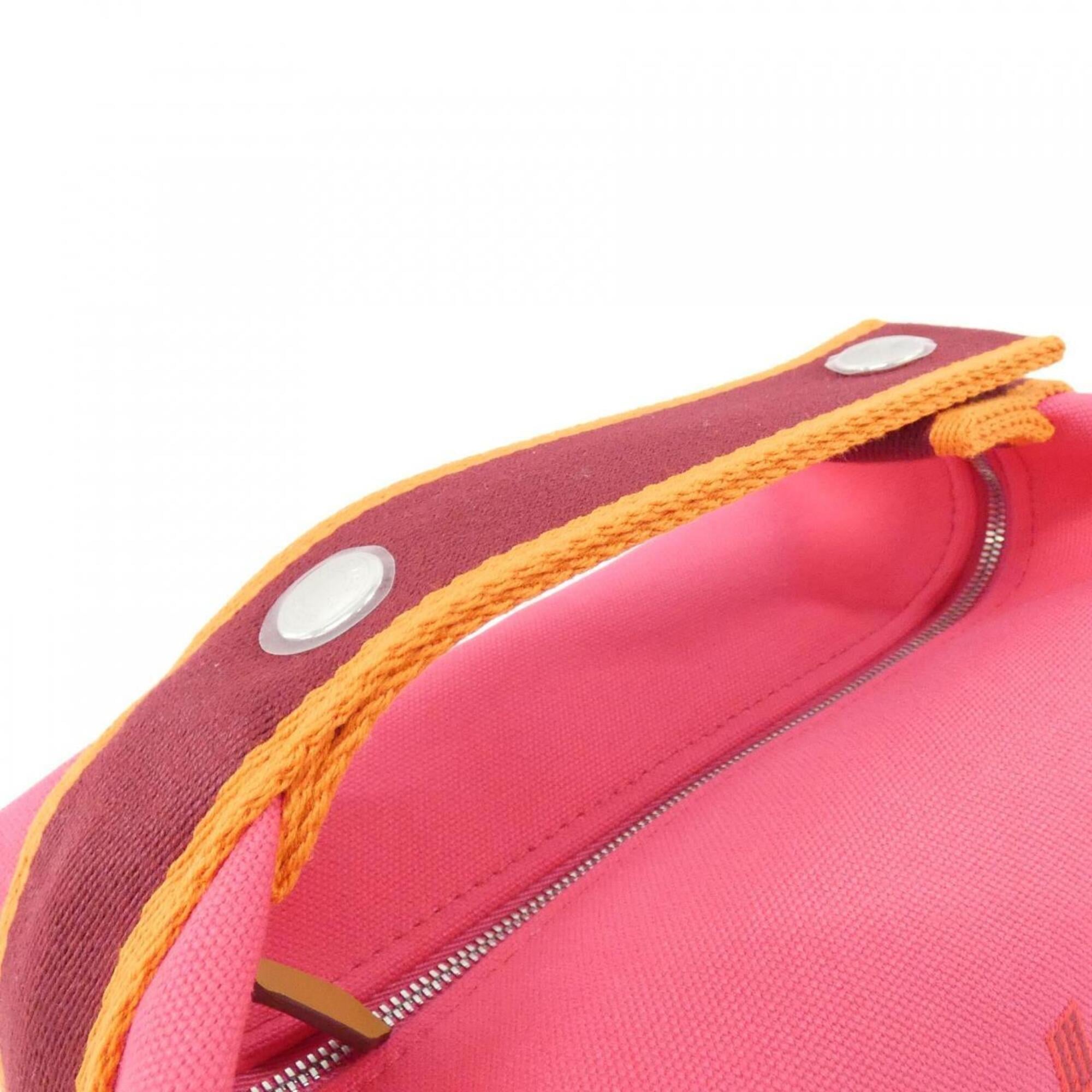 Hermes Silver Canvas Handbag Pouch (Pre-Owned)