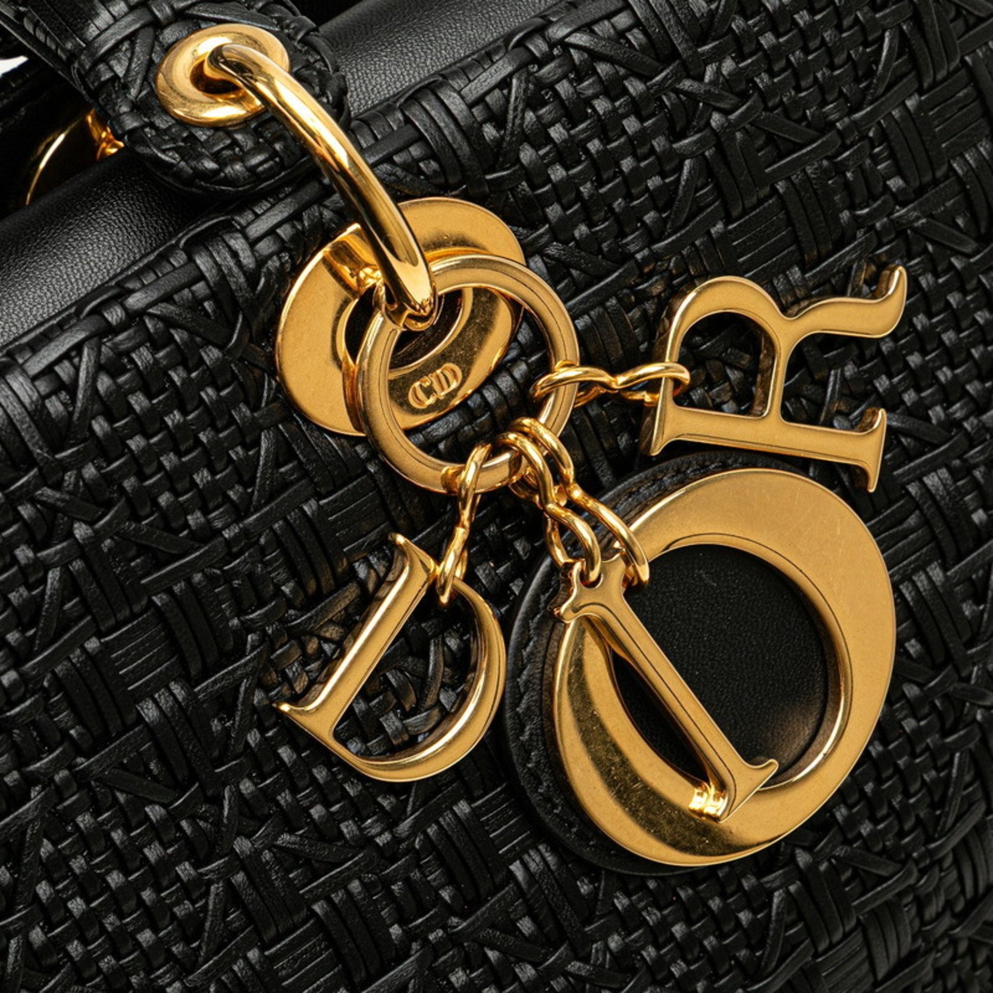 Christian Dior Black Leather Handbag Shoulder Bag (Pre-Owned)