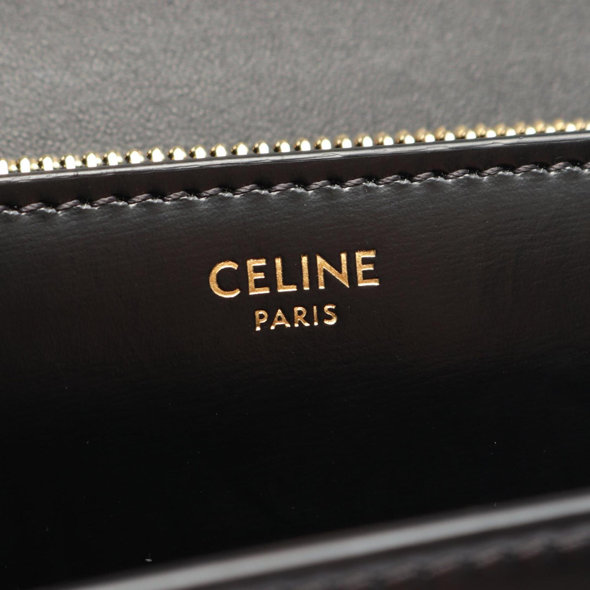 Celine Black Leather Handbag Shoulder Bag (Pre-Owned)