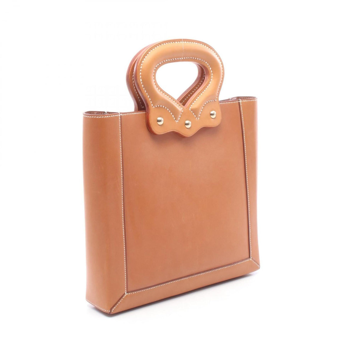 Hermes Brown Natural Leather Handbag (Pre-Owned)
