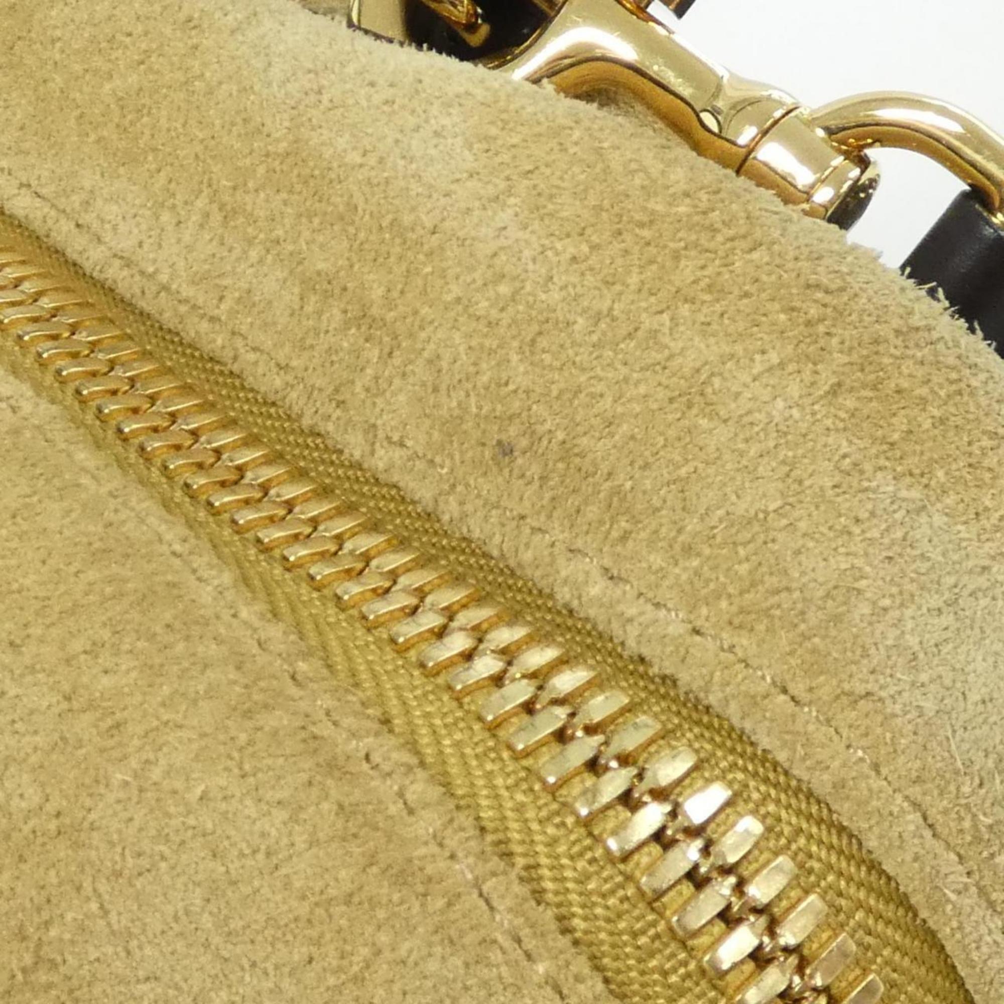 Loewe Brown Gold Suede Handbag (Pre-Owned)